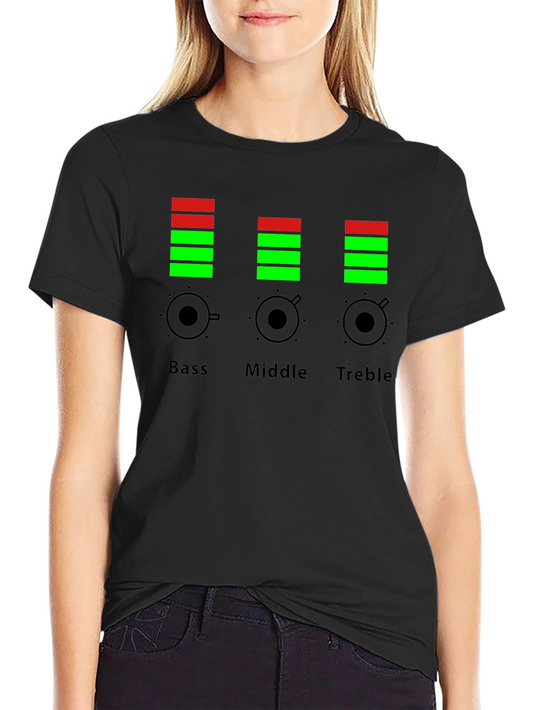 Bass Middle Treble Equalizer Graphic T-Shirt