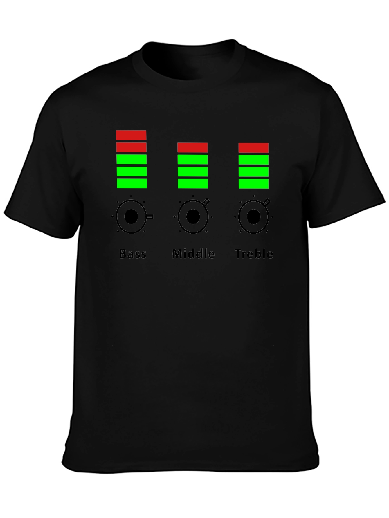 Bass Middle Treble Equalizer Graphic T-Shirt