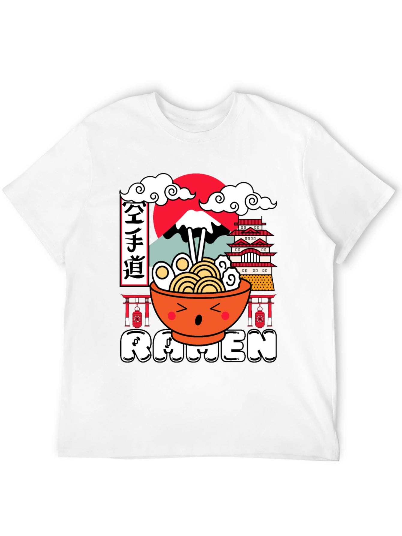 Kawaii Ramen Graphic Tee - Japanese Food Shirt