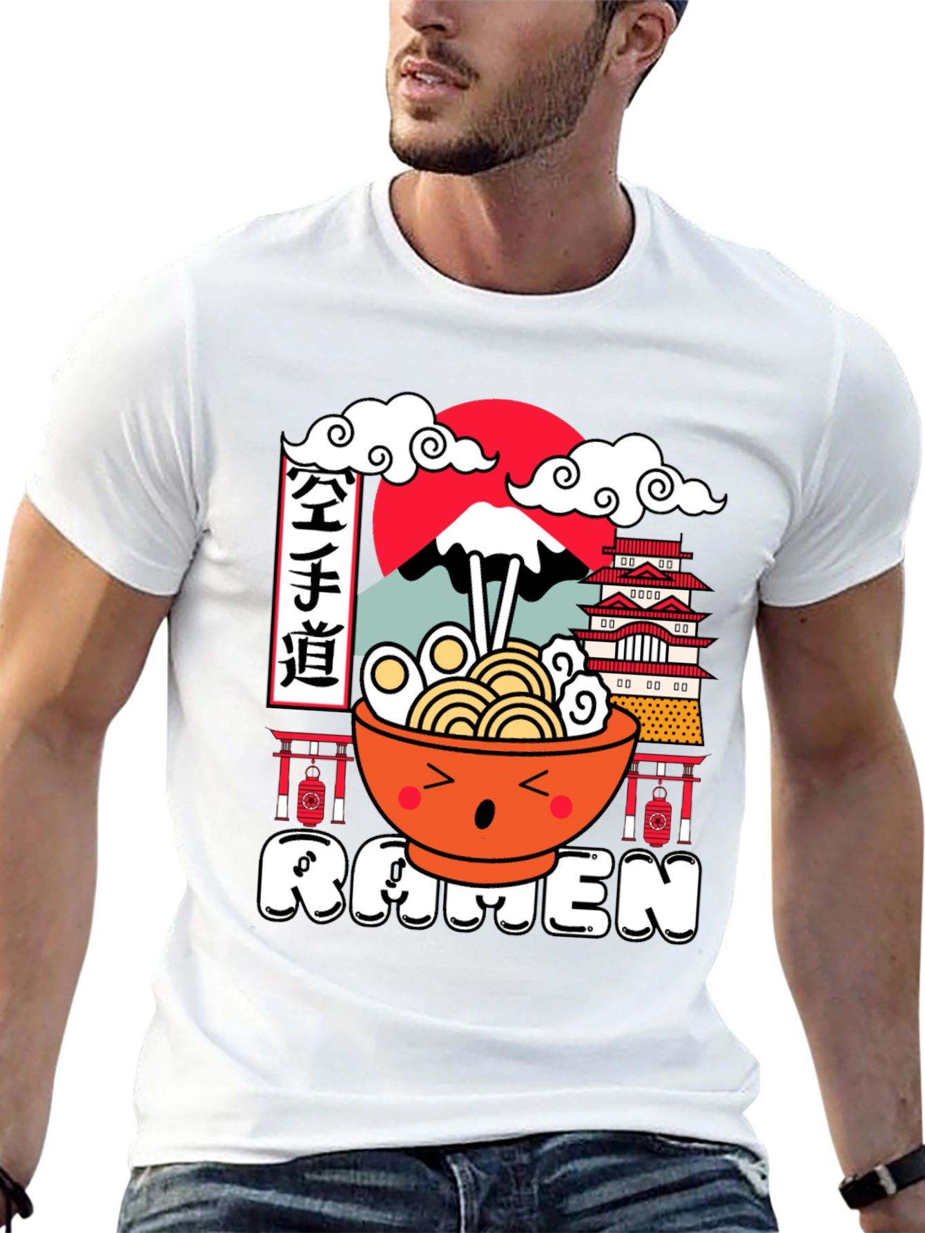 Kawaii Ramen Graphic Tee - Japanese Food Shirt