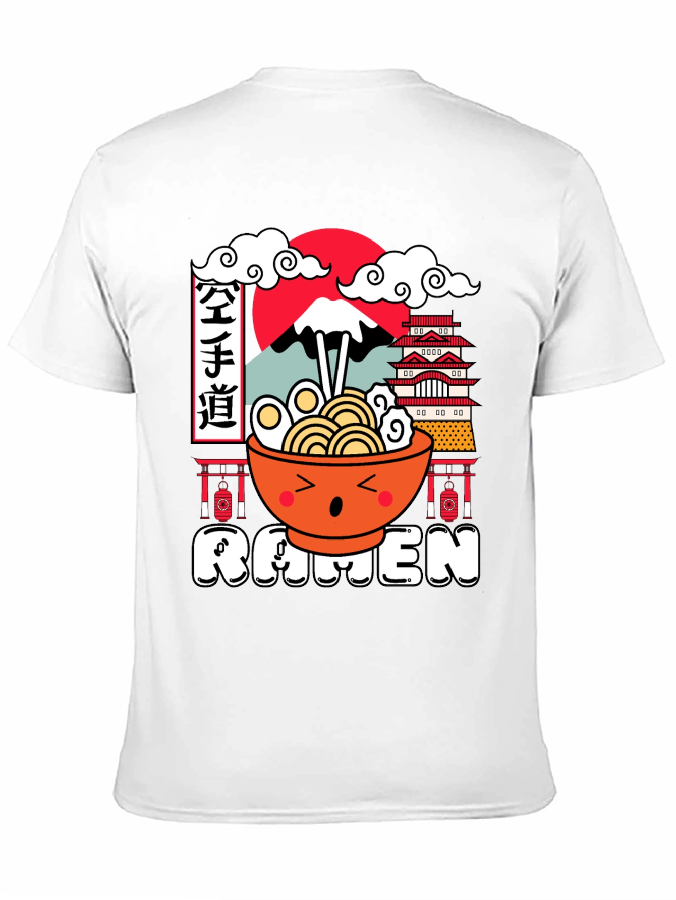 Kawaii Ramen Graphic Tee - Japanese Food Shirt