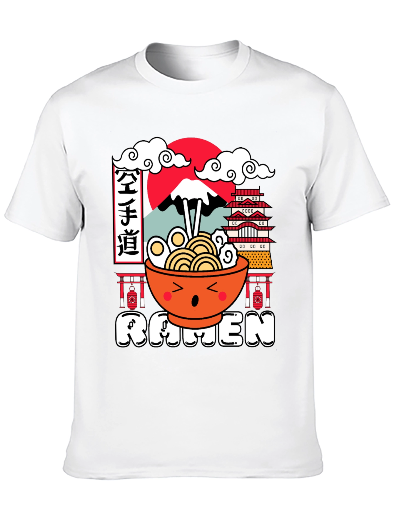 Kawaii Ramen Graphic Tee - Japanese Food Shirt