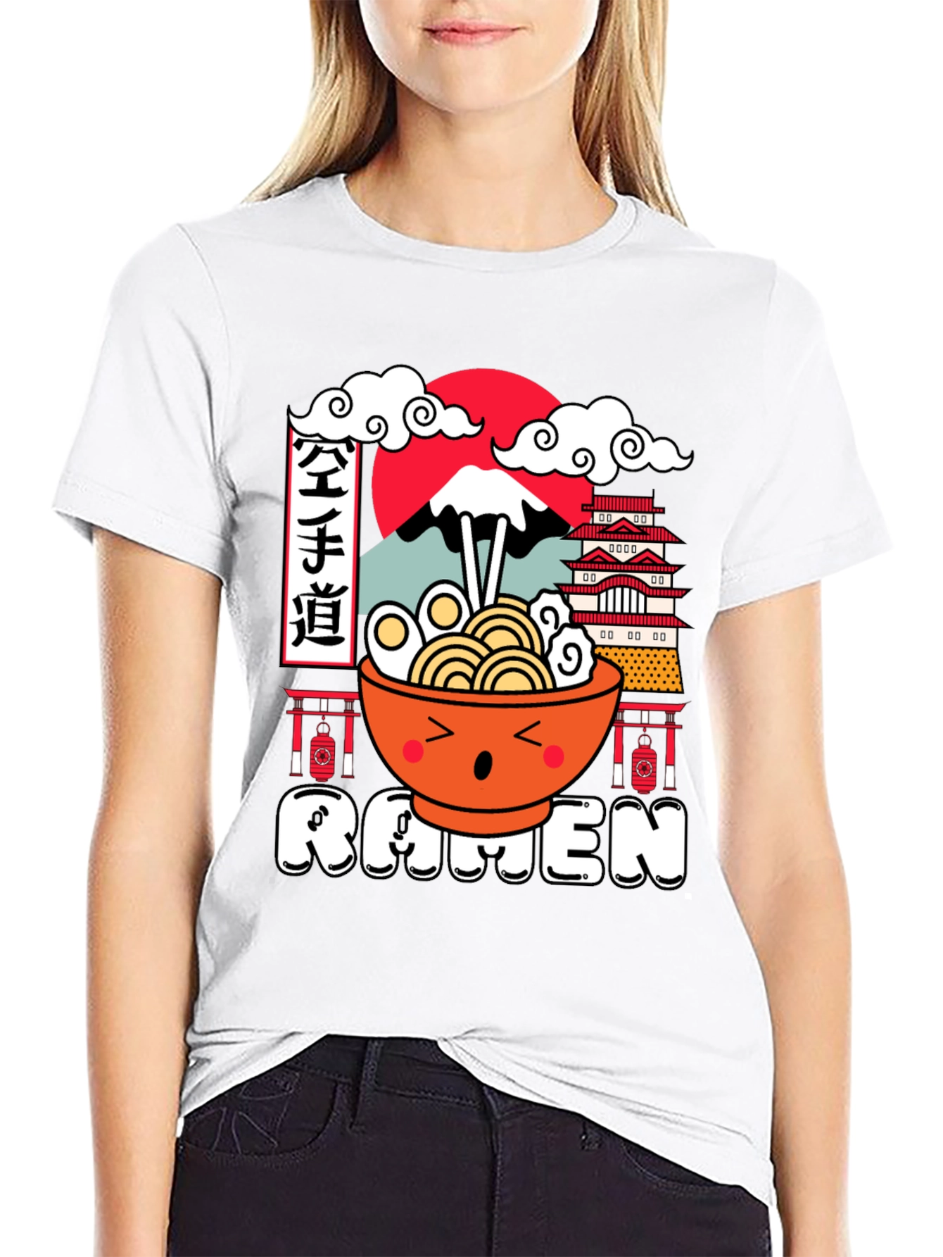 Kawaii Ramen Graphic Tee - Japanese Food Shirt