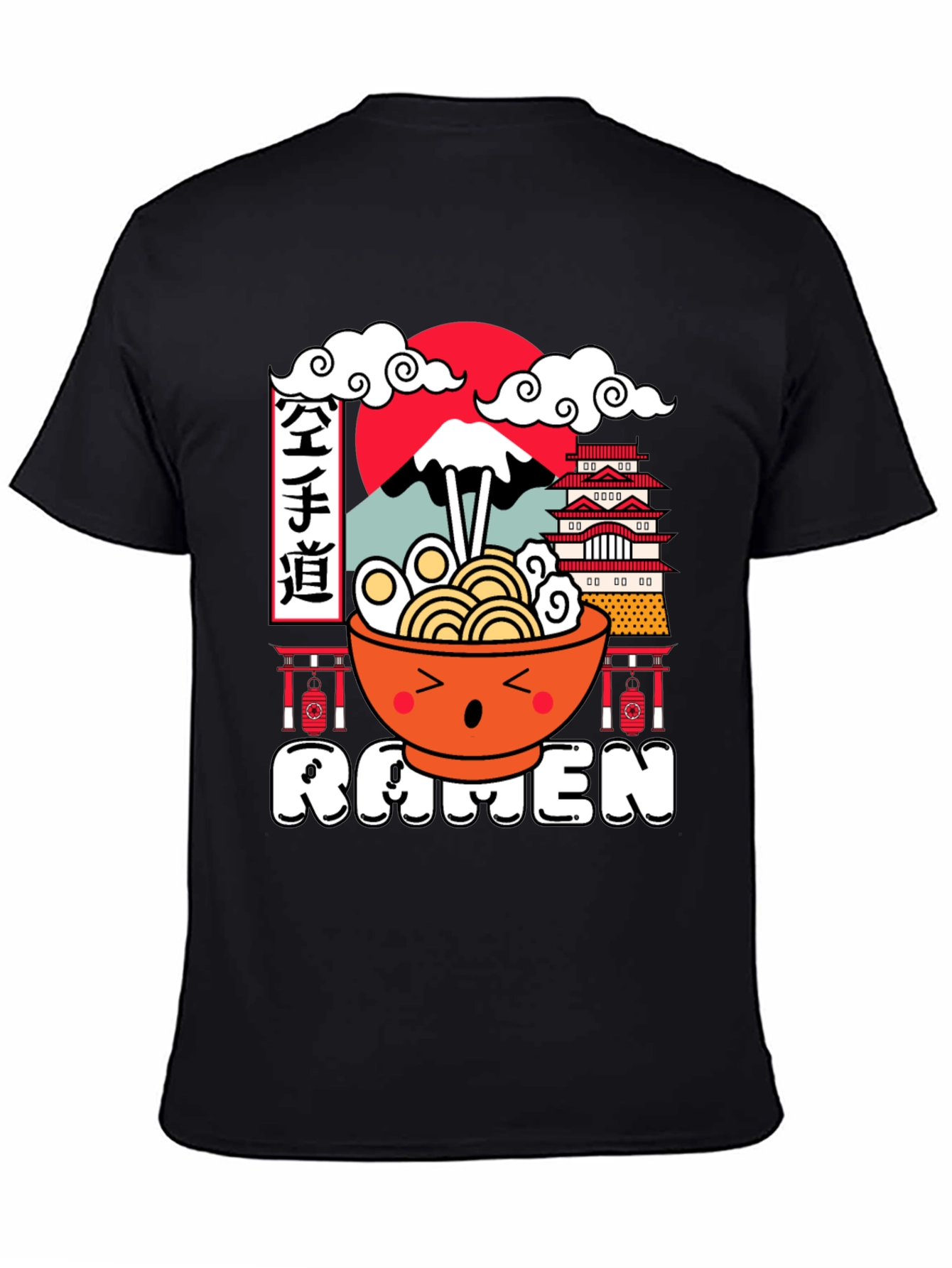 Kawaii Ramen Graphic Tee - Japanese Food Shirt