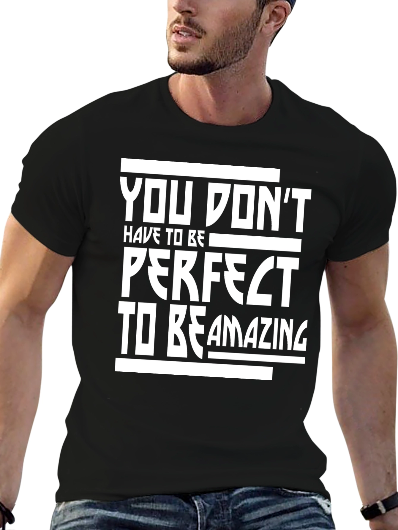 Inspirational Quote Graphic Black T-Shirt