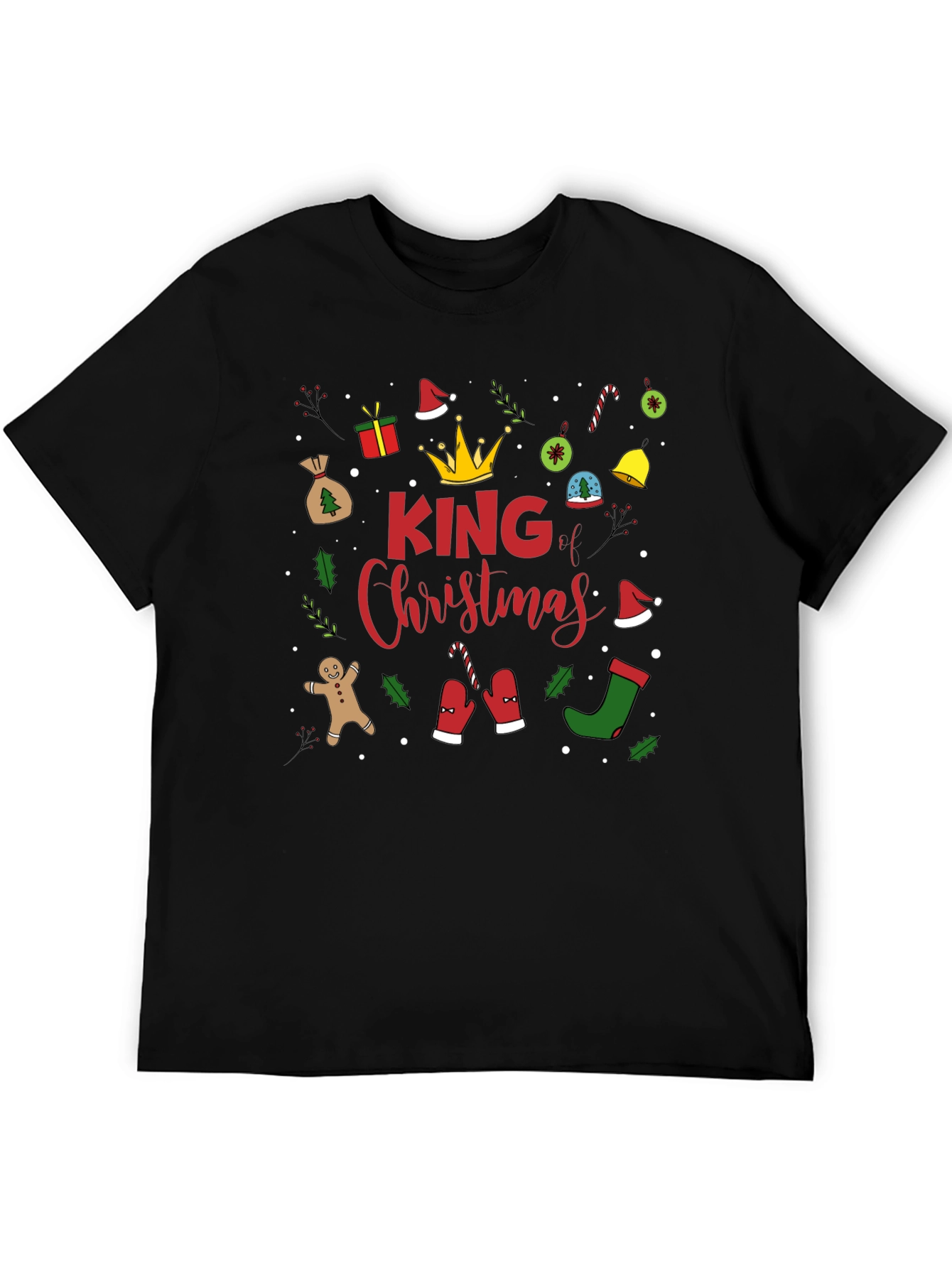 King Christmas Graphic Tee - Holiday Celebration Shirt