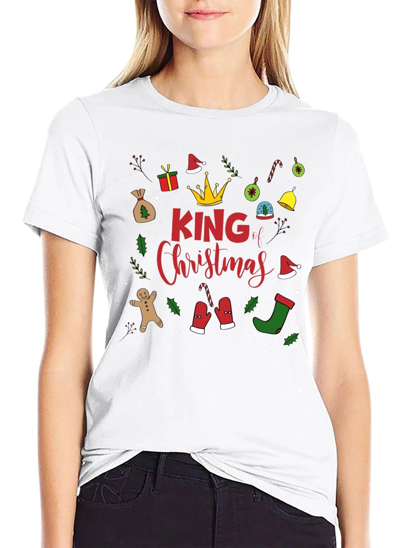 King Christmas Graphic Tee - Holiday Celebration Shirt