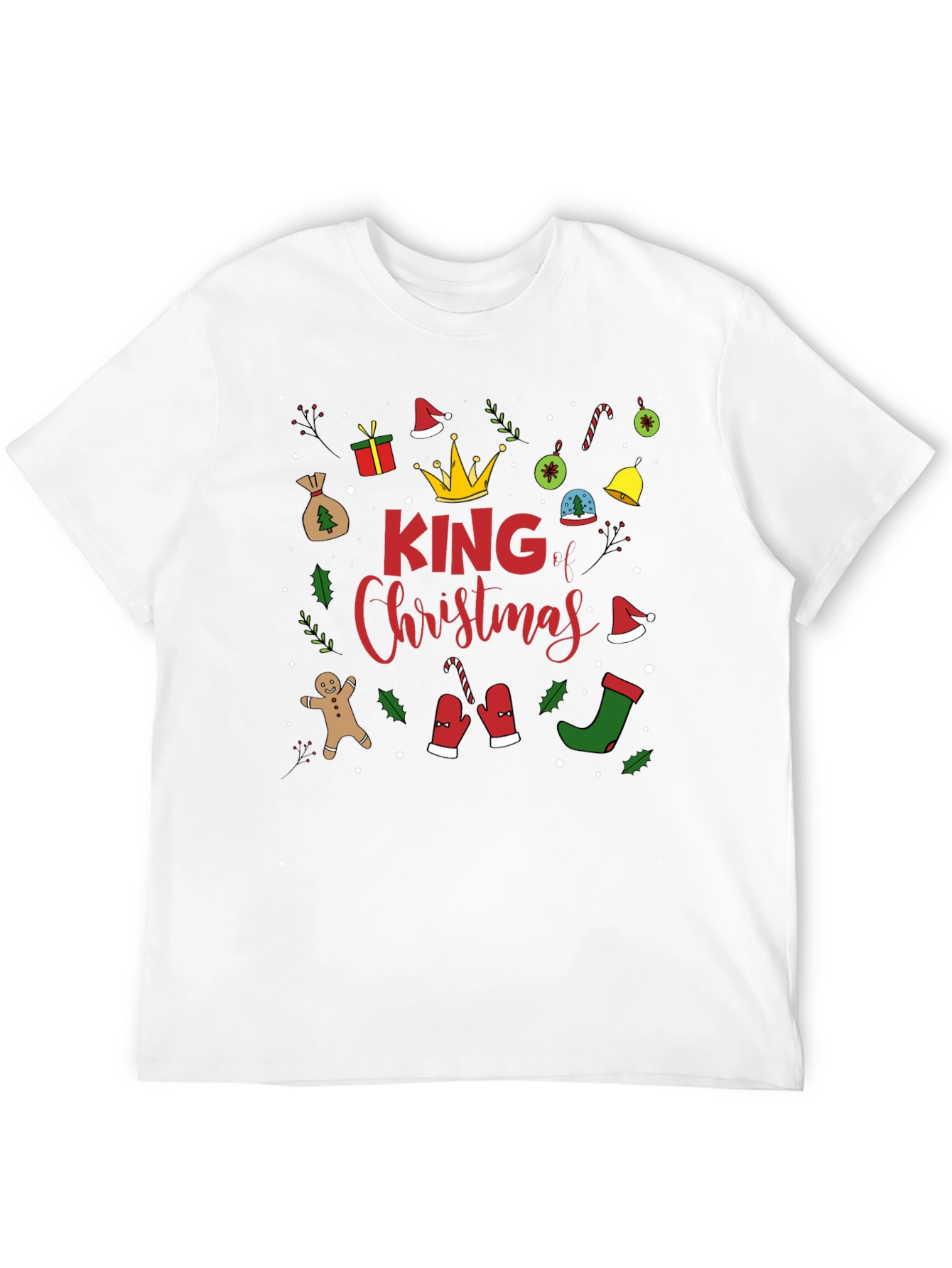 King Christmas Graphic Tee - Holiday Celebration Shirt