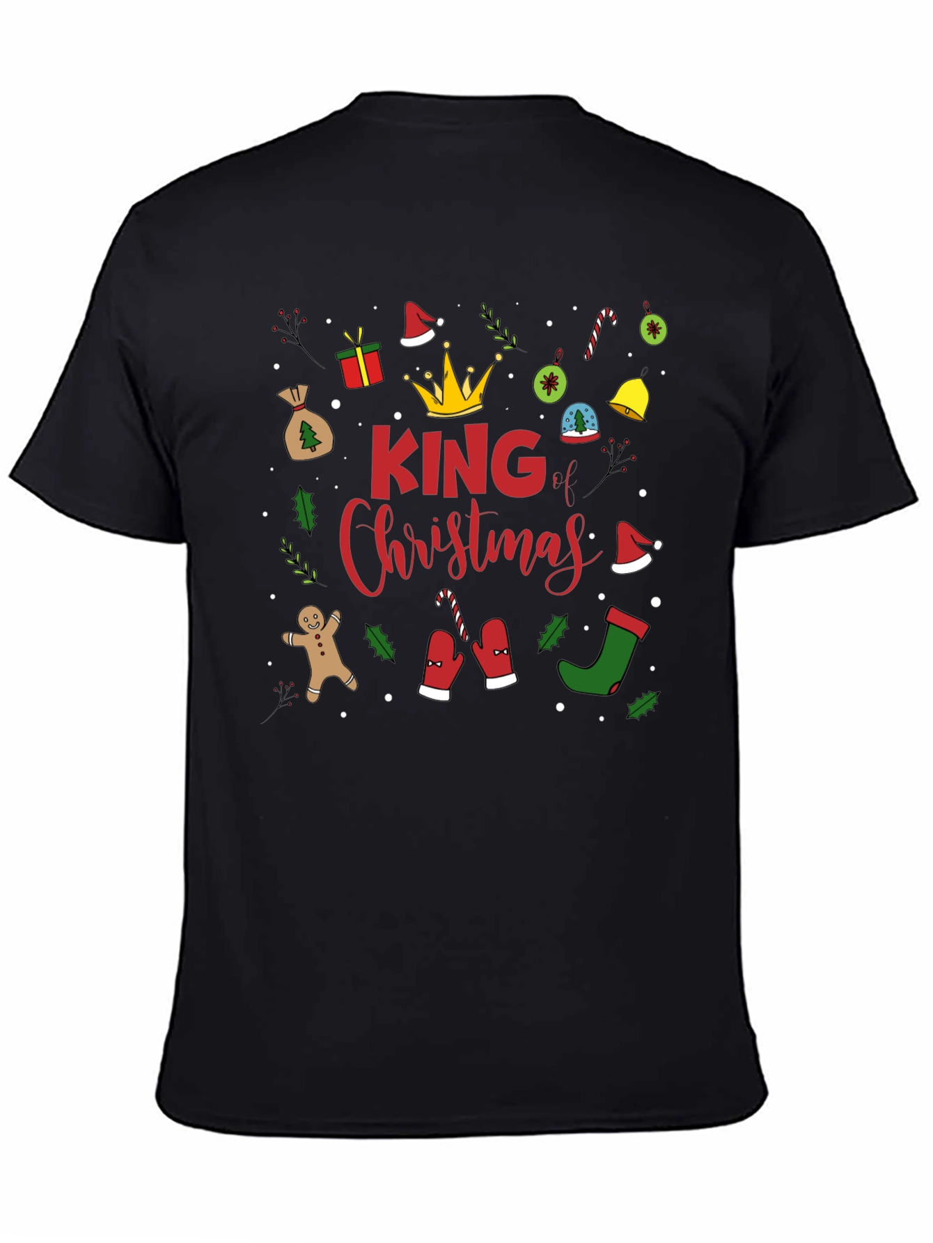 King Christmas Graphic Tee - Holiday Celebration Shirt