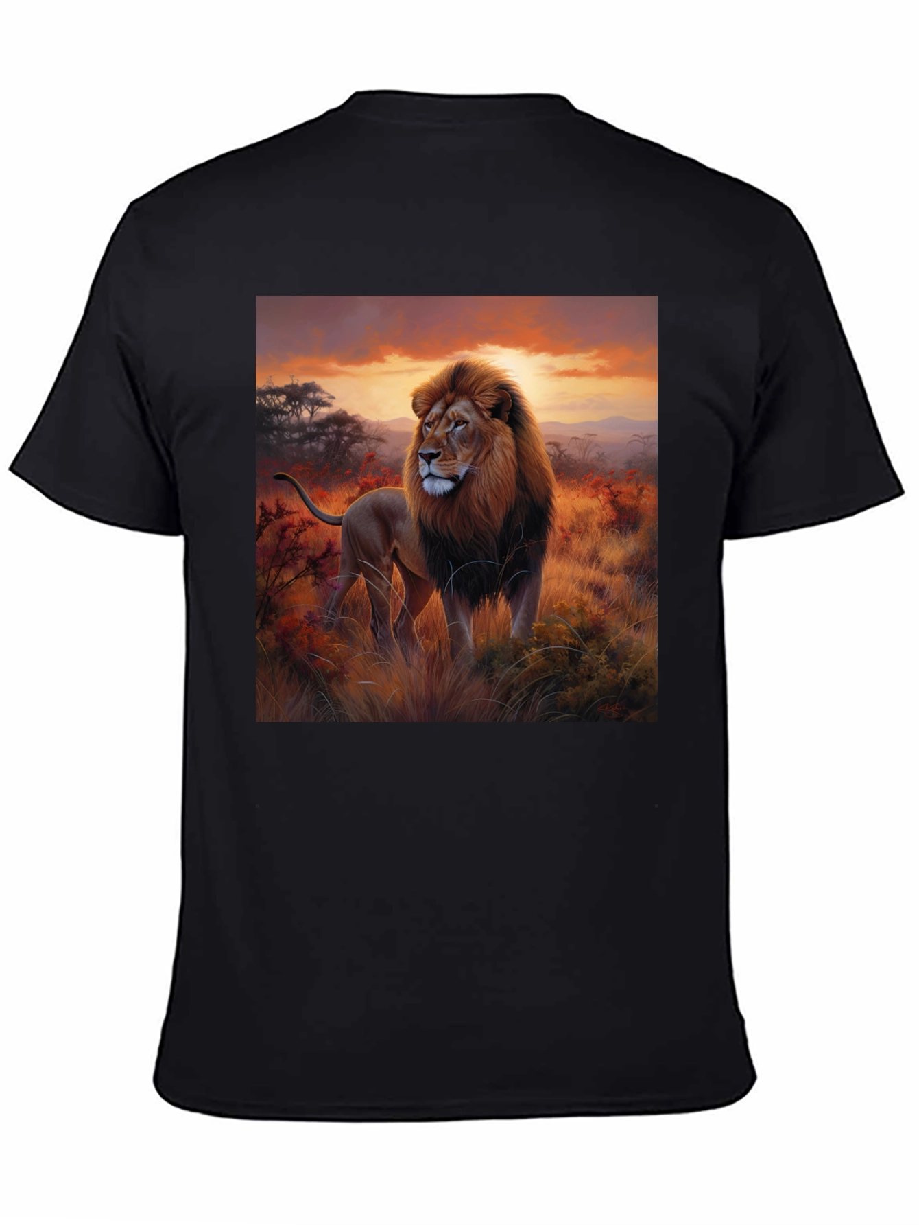Lion King Graphic Tee - Majestic Animal Print Shirt