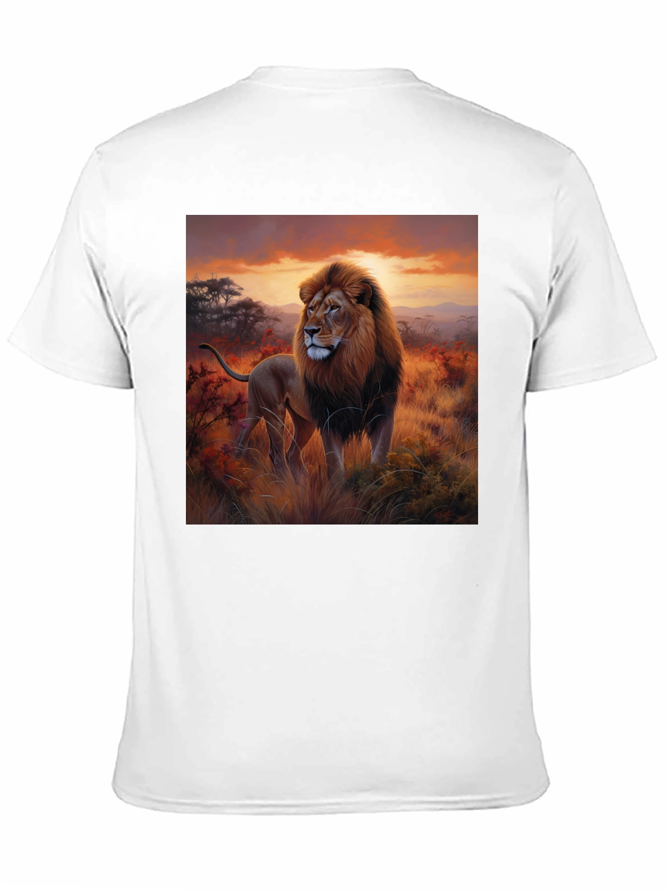 Lion King Graphic Tee - Majestic Animal Print Shirt