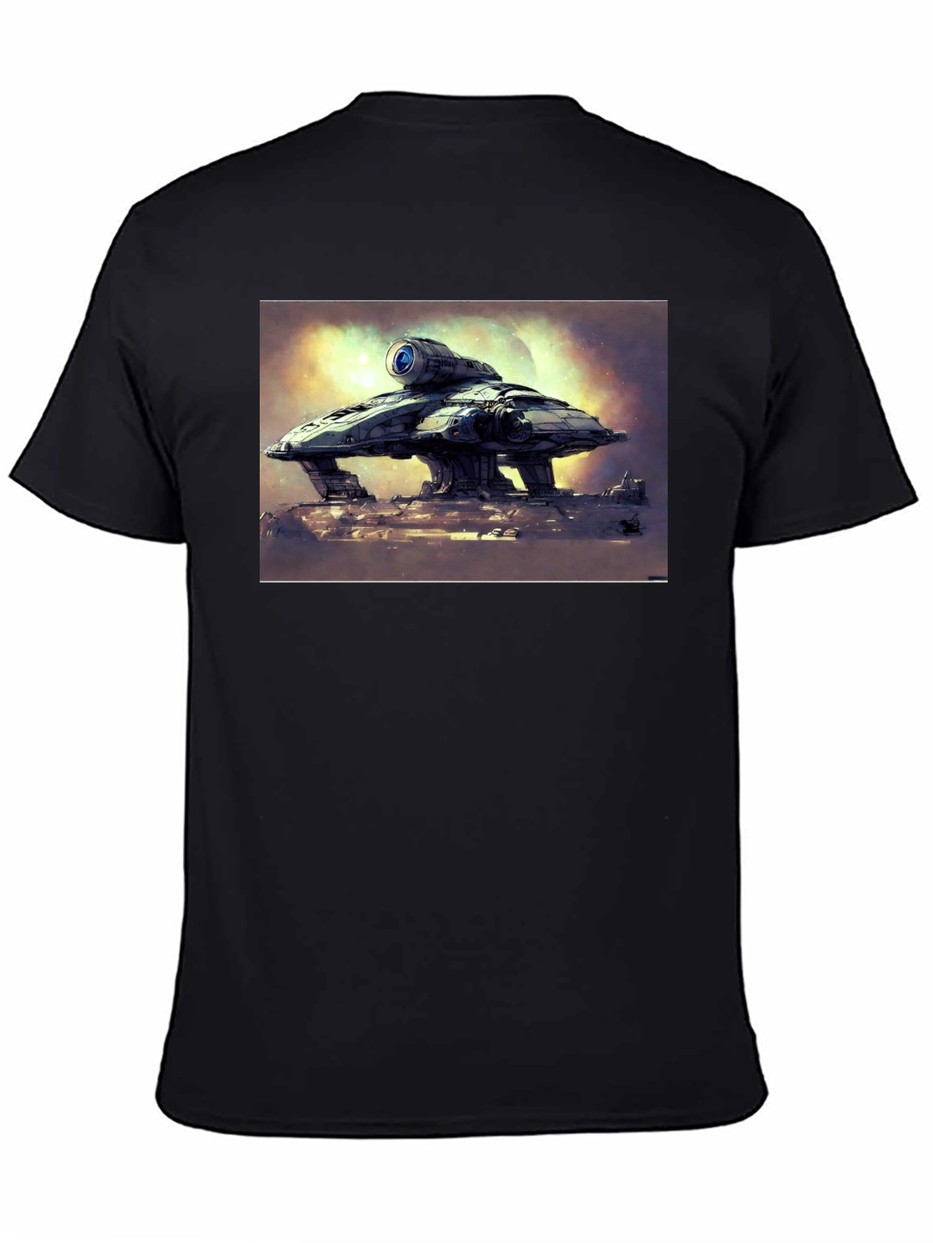 Sci-Fi Spaceship Graphic T-Shirt