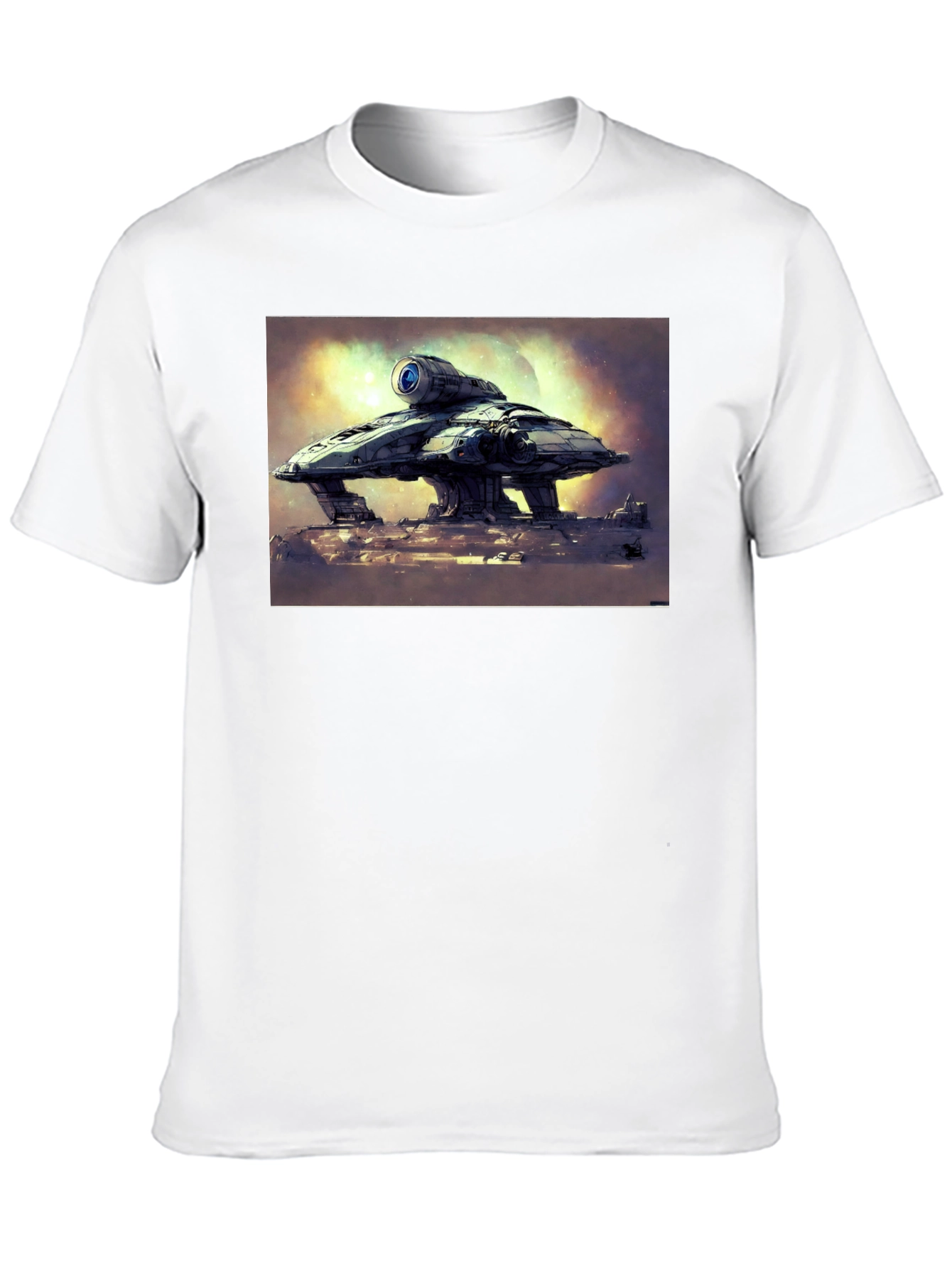 Sci-Fi Spaceship Graphic T-Shirt