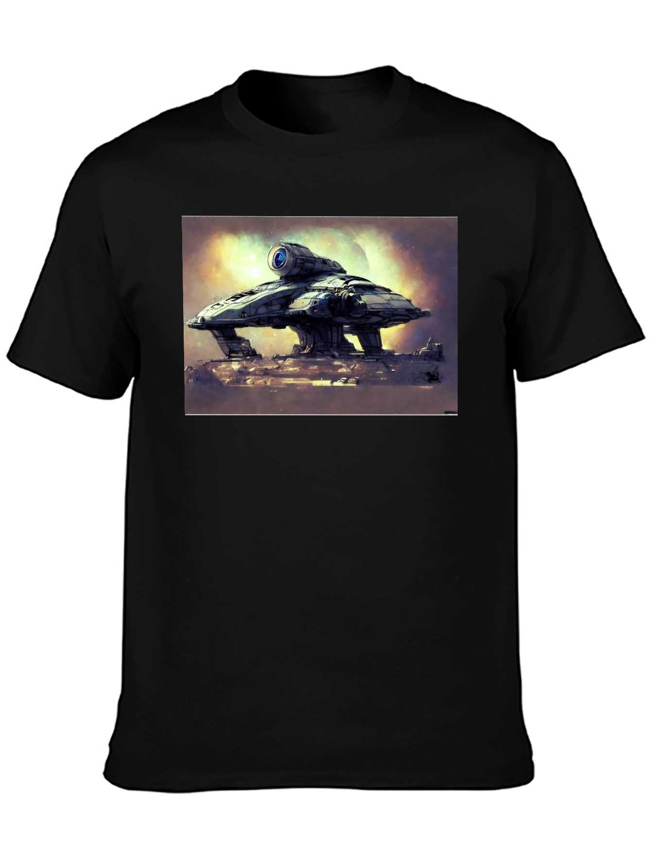 Sci-Fi Spaceship Graphic T-Shirt