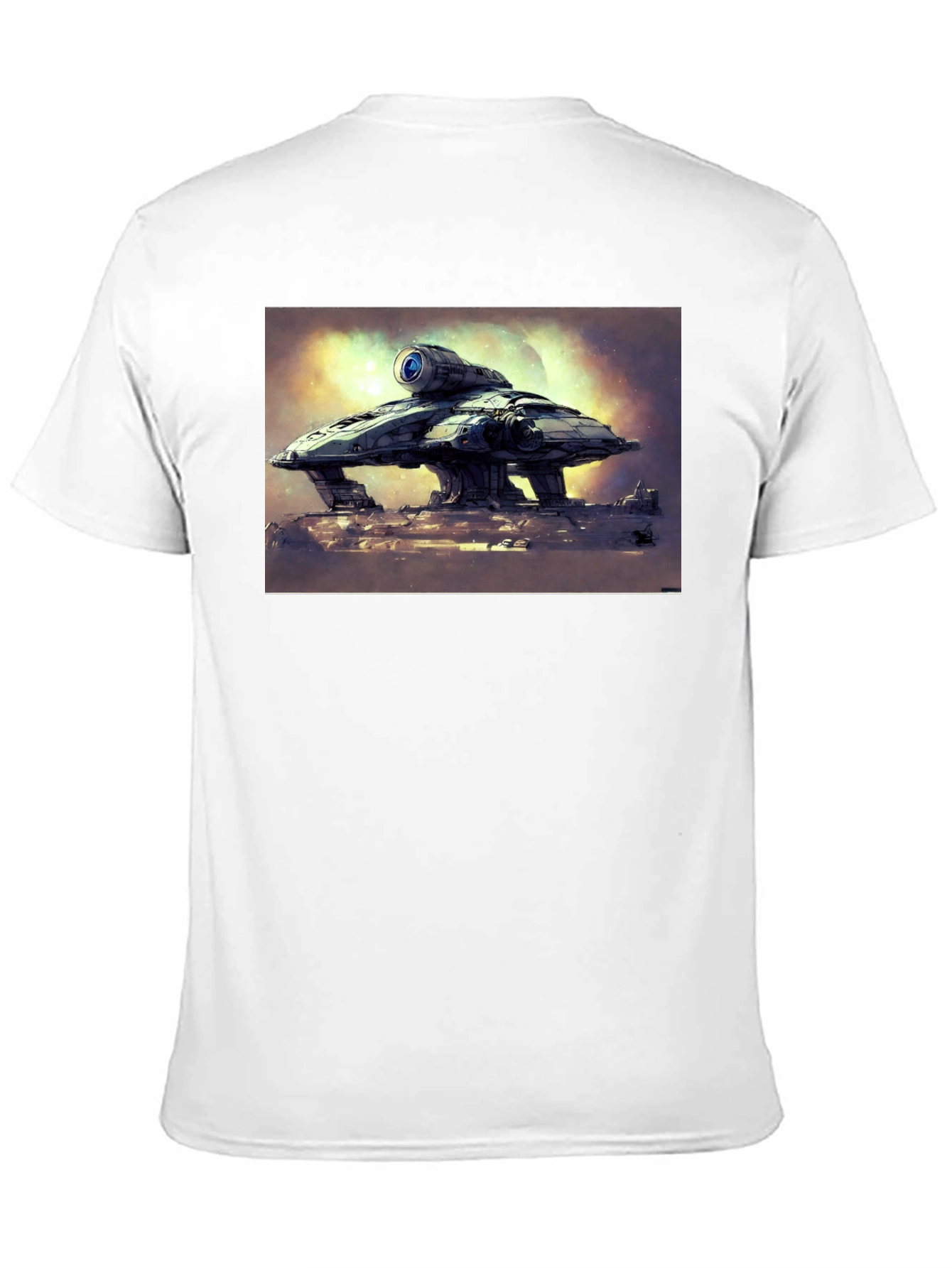 Sci-Fi Spaceship Graphic T-Shirt