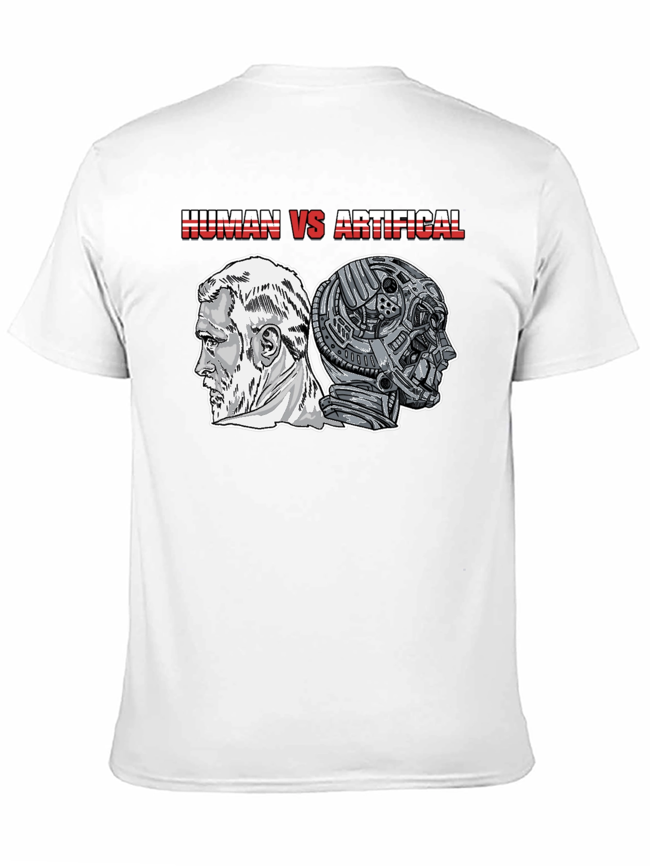 Human vs Artificial T-Shirt