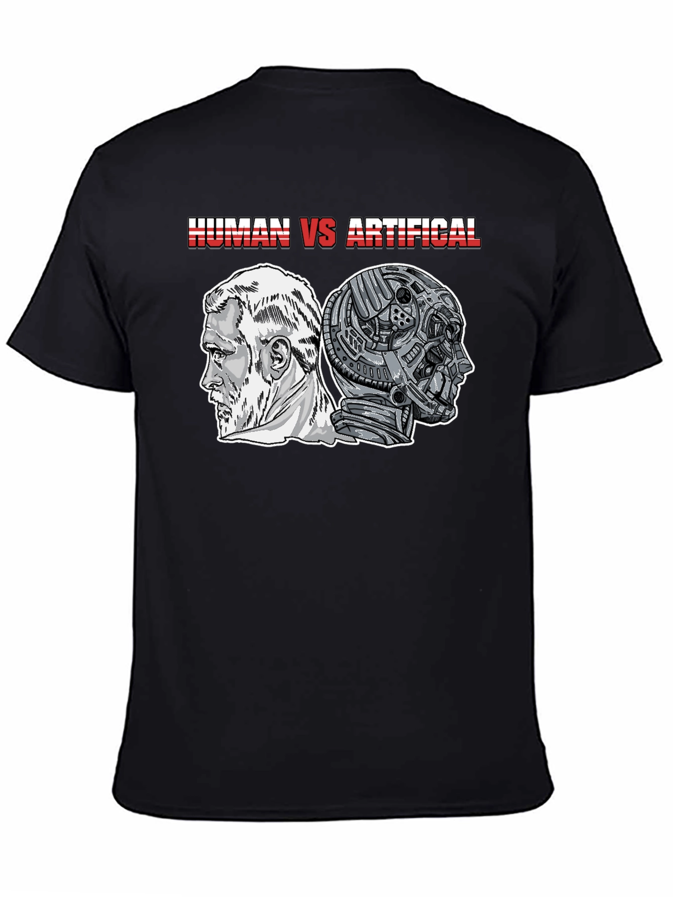 Human vs Artificial T-Shirt