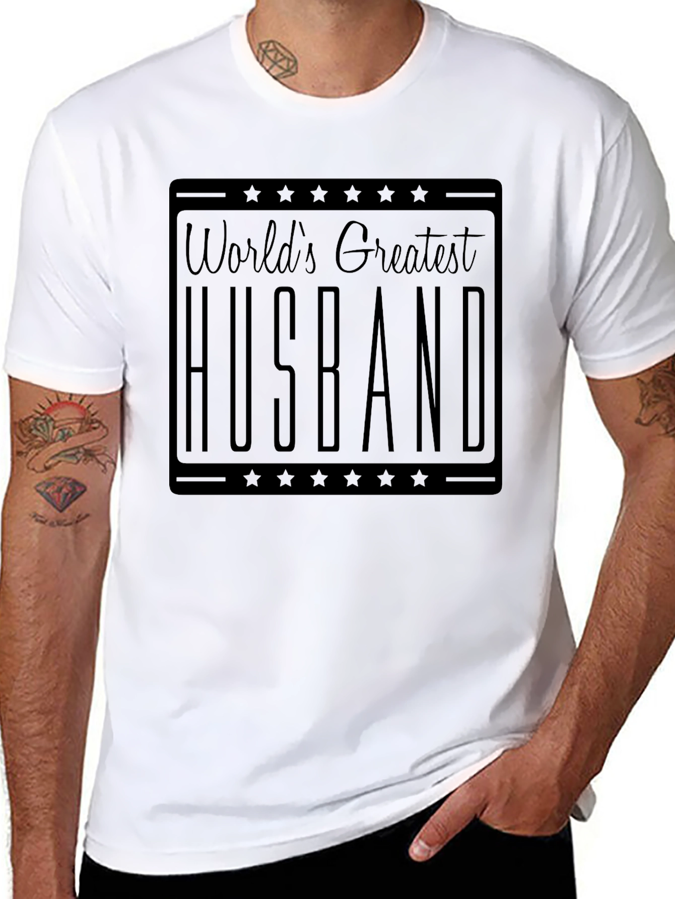 Worlds Greatest Husband T-Shirt - Black