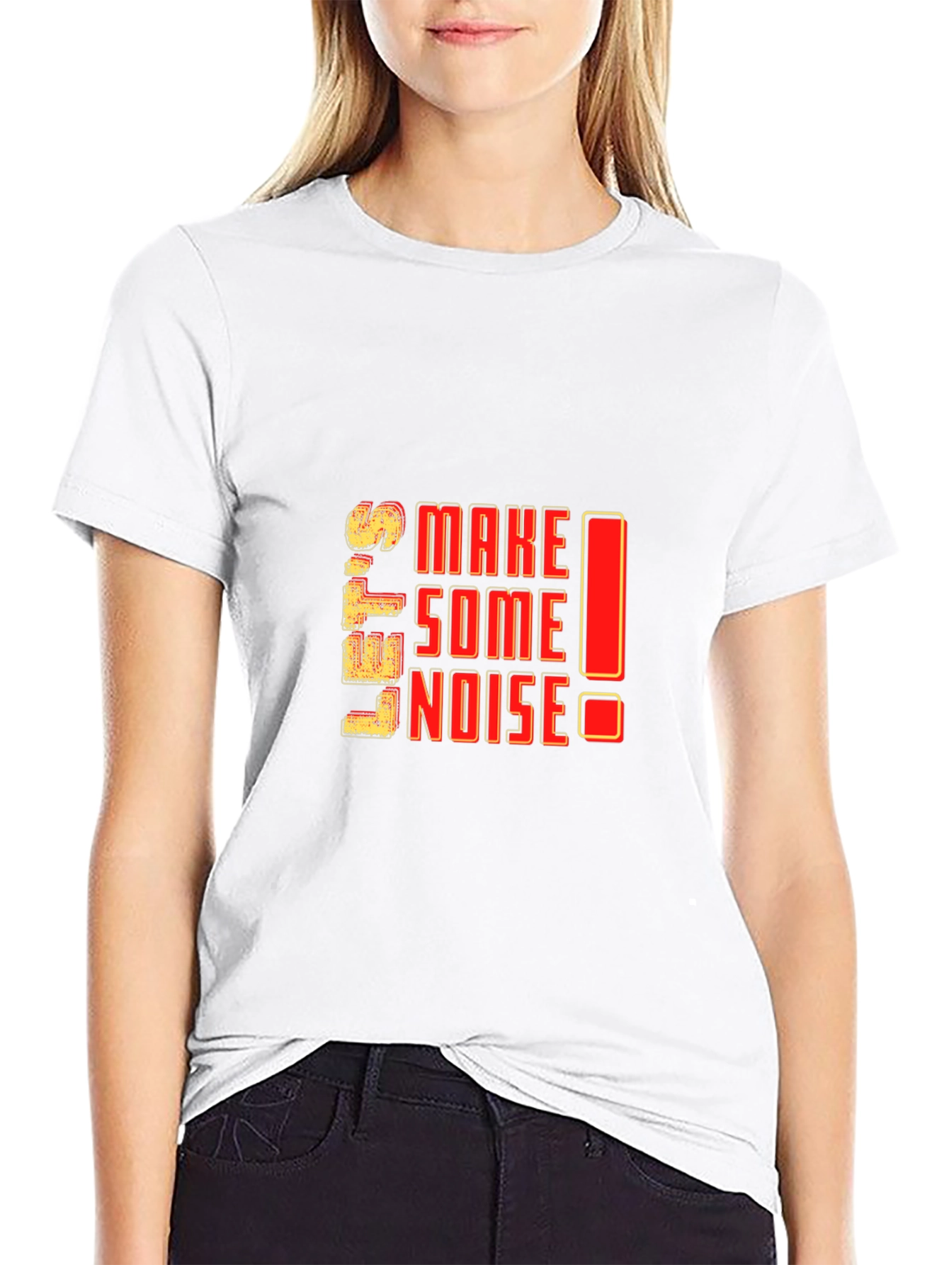 Lets Make Some Noise Graphic T-Shirt - Black