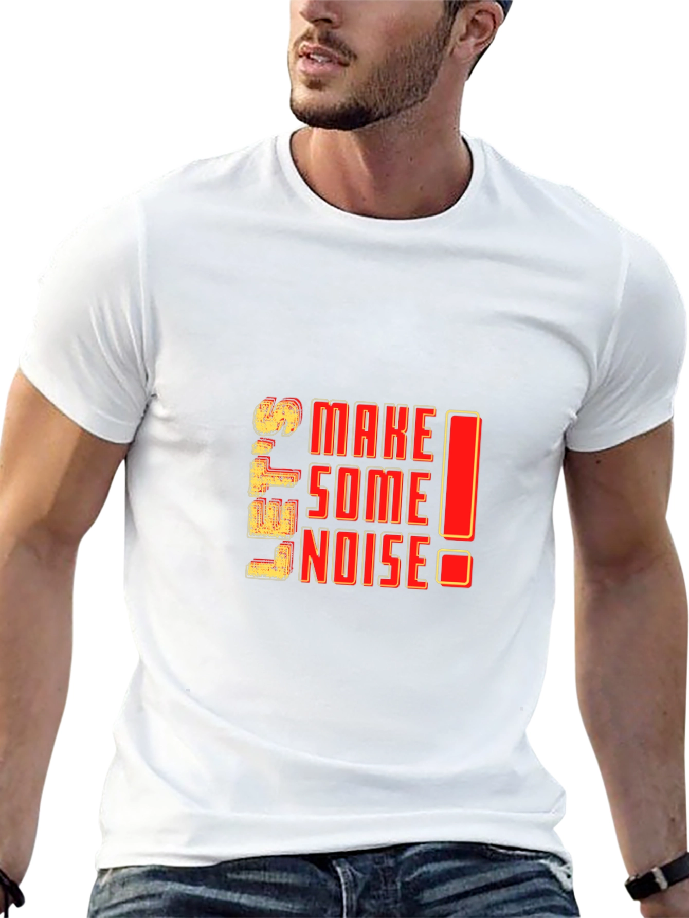 Lets Make Some Noise Graphic T-Shirt - Black