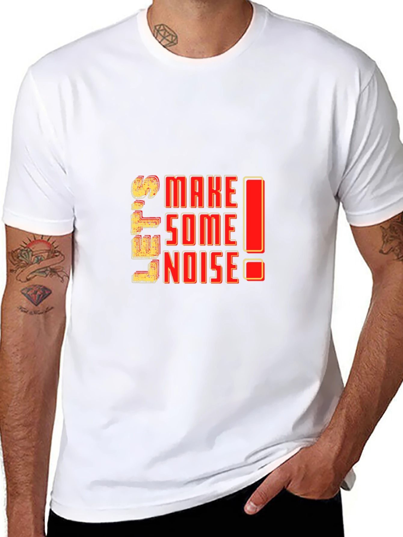 Lets Make Some Noise Graphic T-Shirt - Black