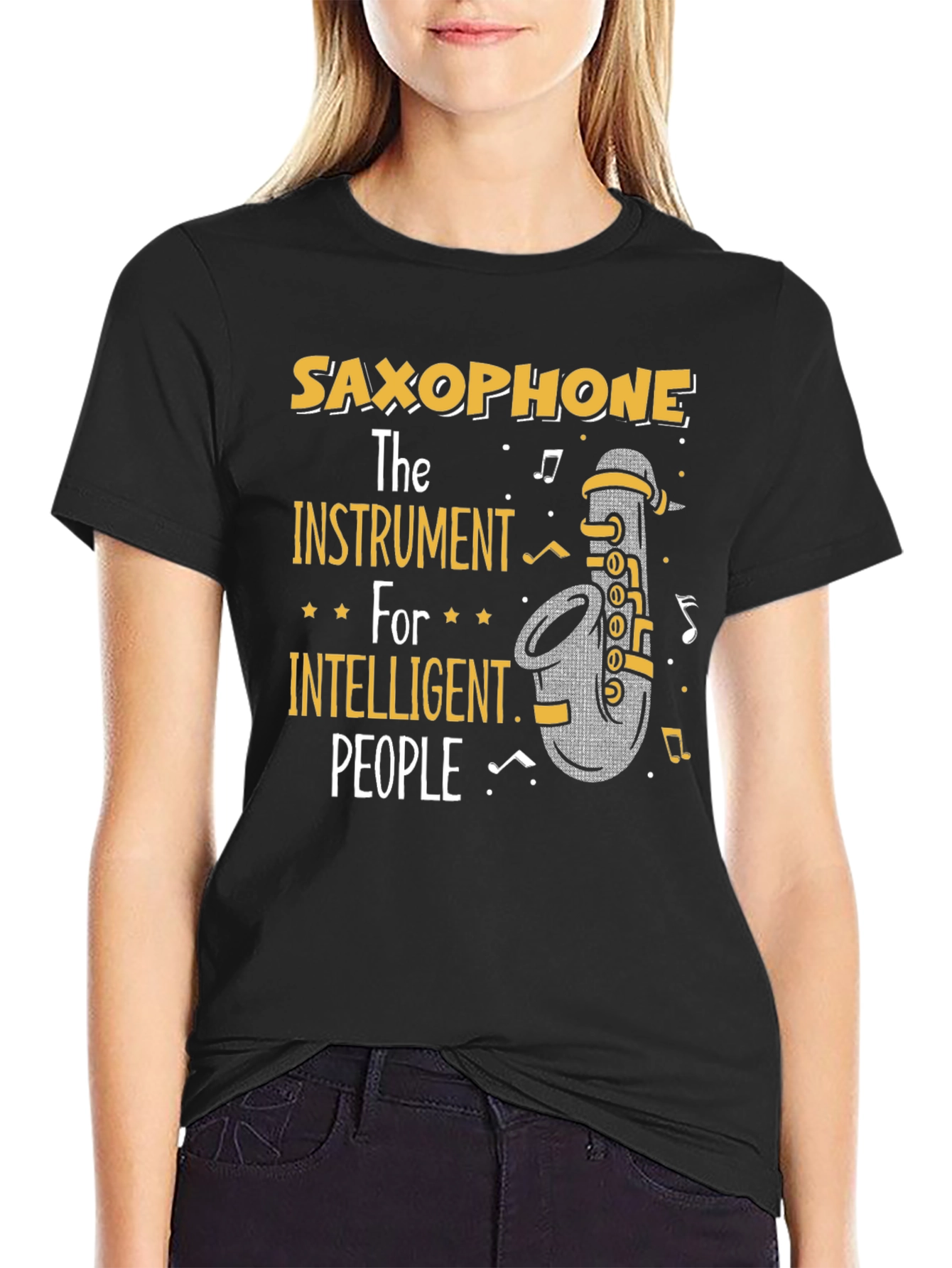Saxophone Lover T-Shirt Instrument for Intelligent People Tee
