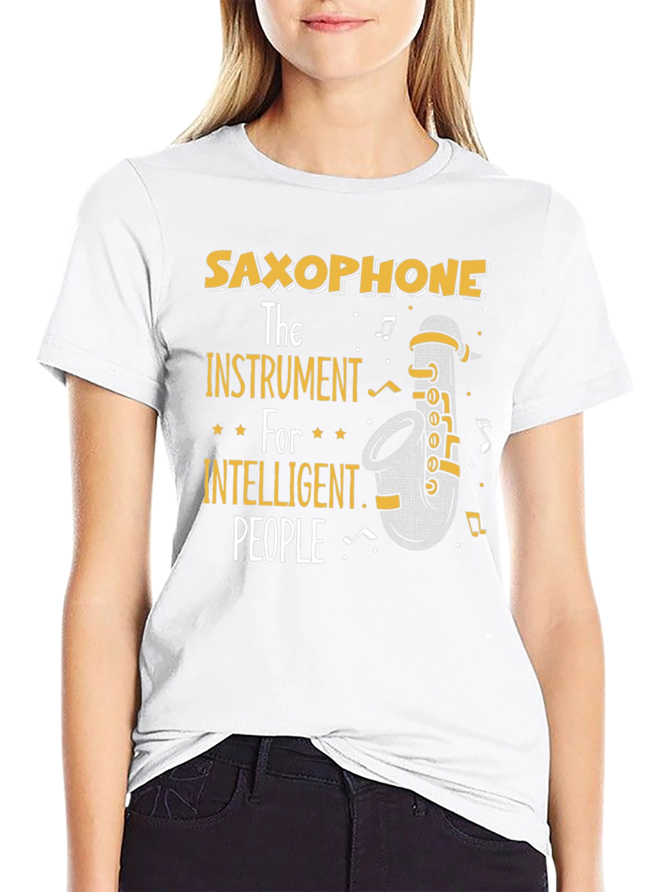 Saxophone Lover T-Shirt Instrument for Intelligent People Tee