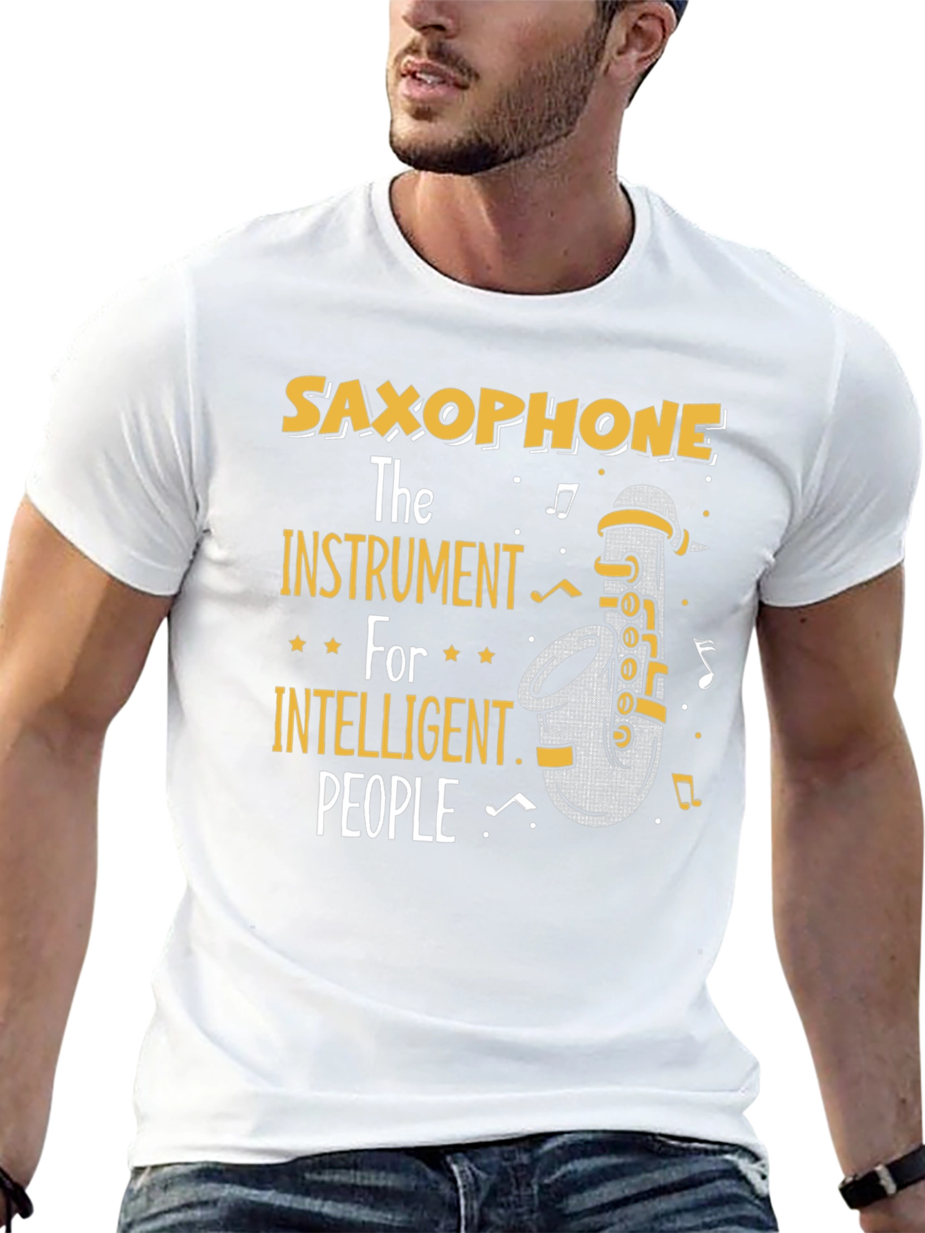 Saxophone Lover T-Shirt Instrument for Intelligent People Tee