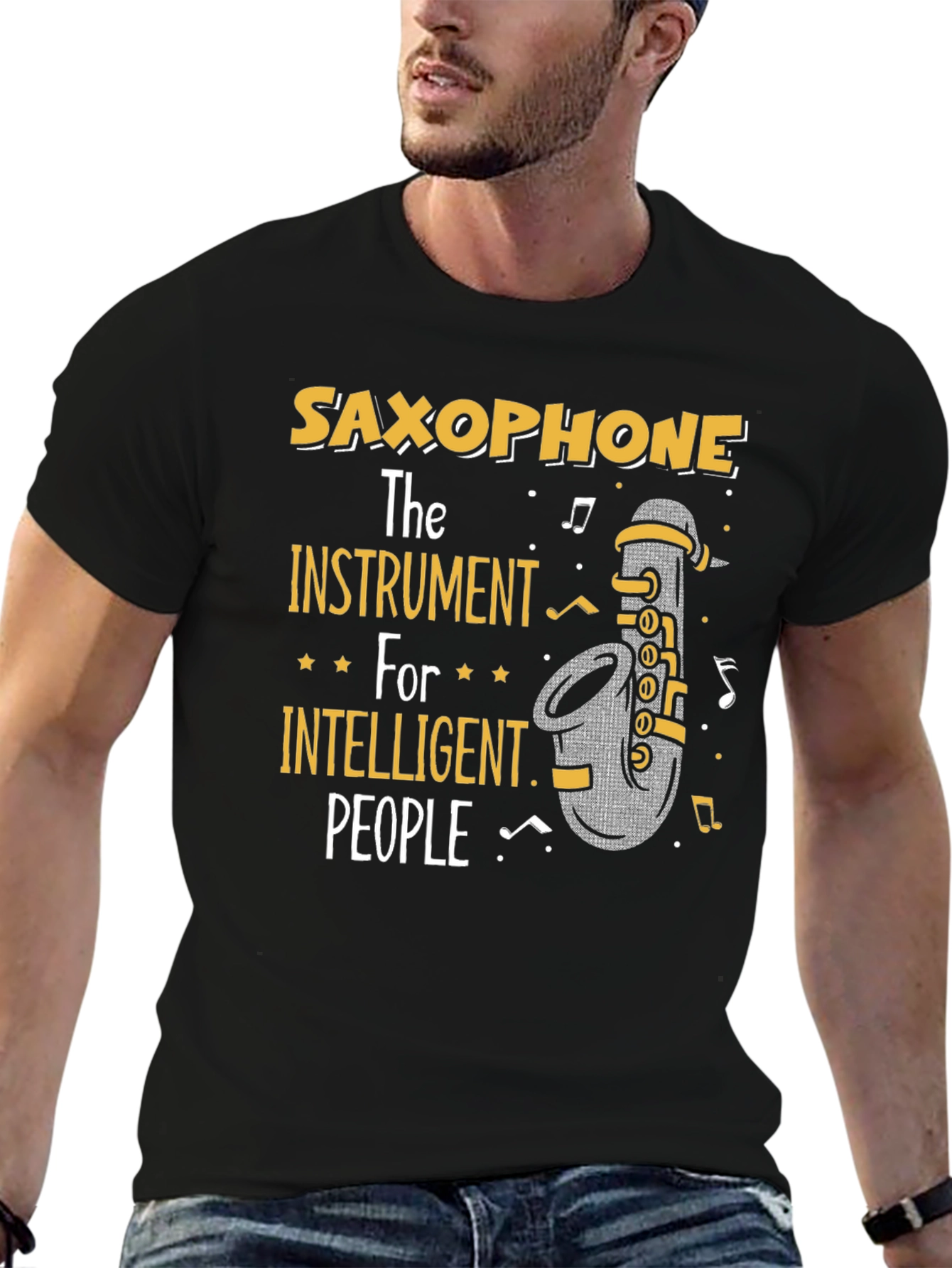 Saxophone Lover T-Shirt Instrument for Intelligent People Tee