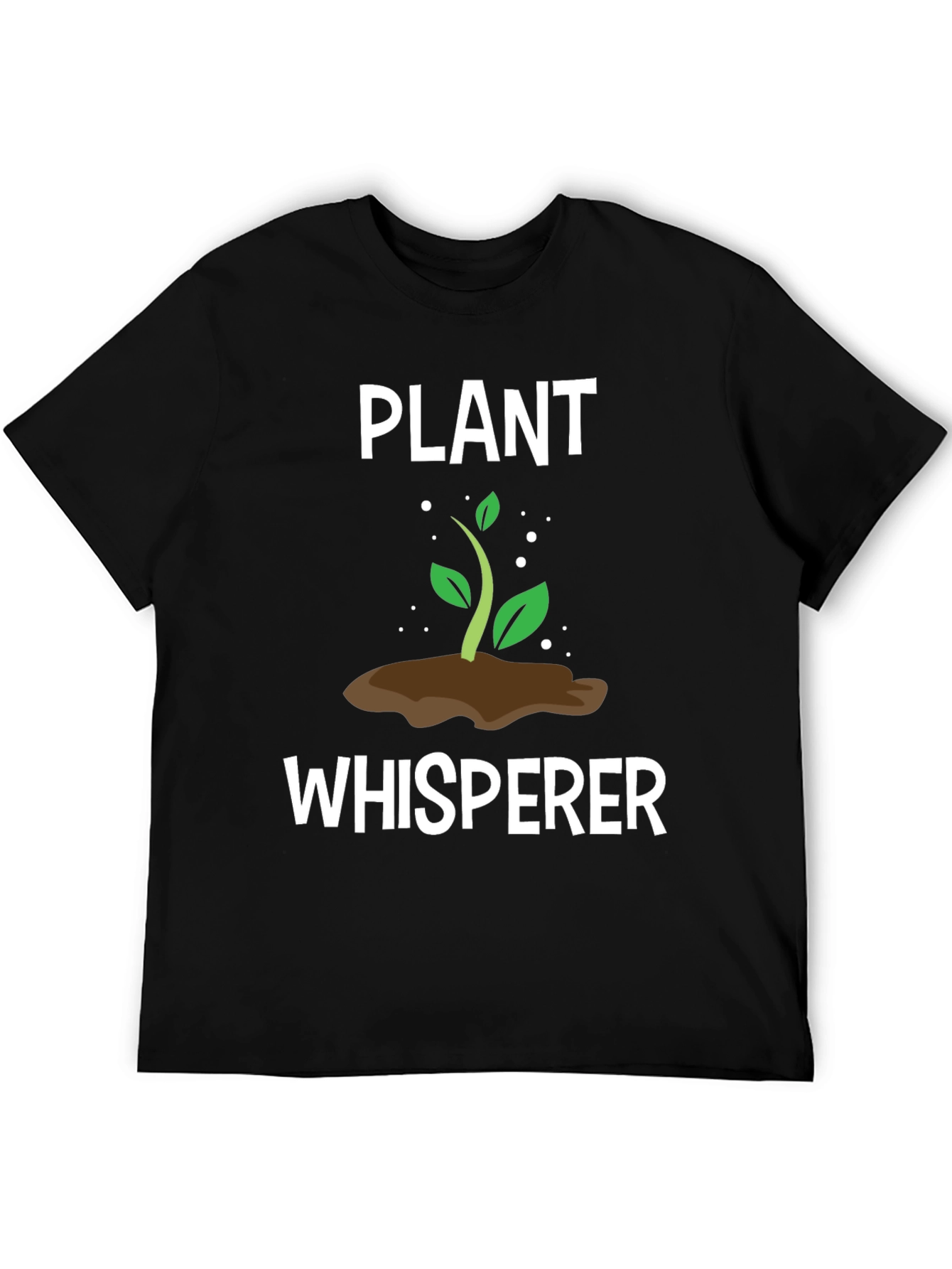Plant Whisperer Graphic Tee - Black Cotton T-Shirt