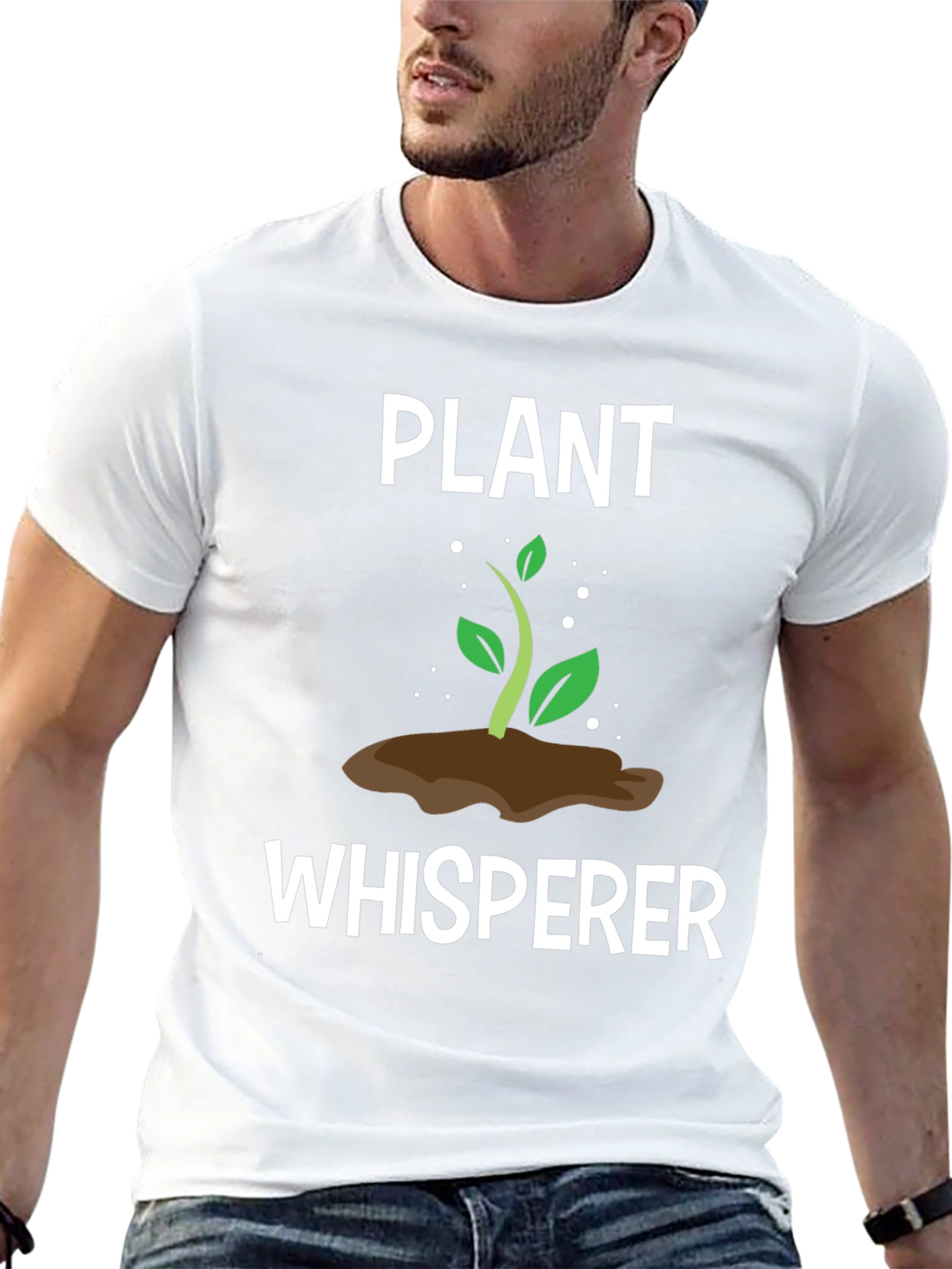 Plant Whisperer Graphic Tee - Black Cotton T-Shirt