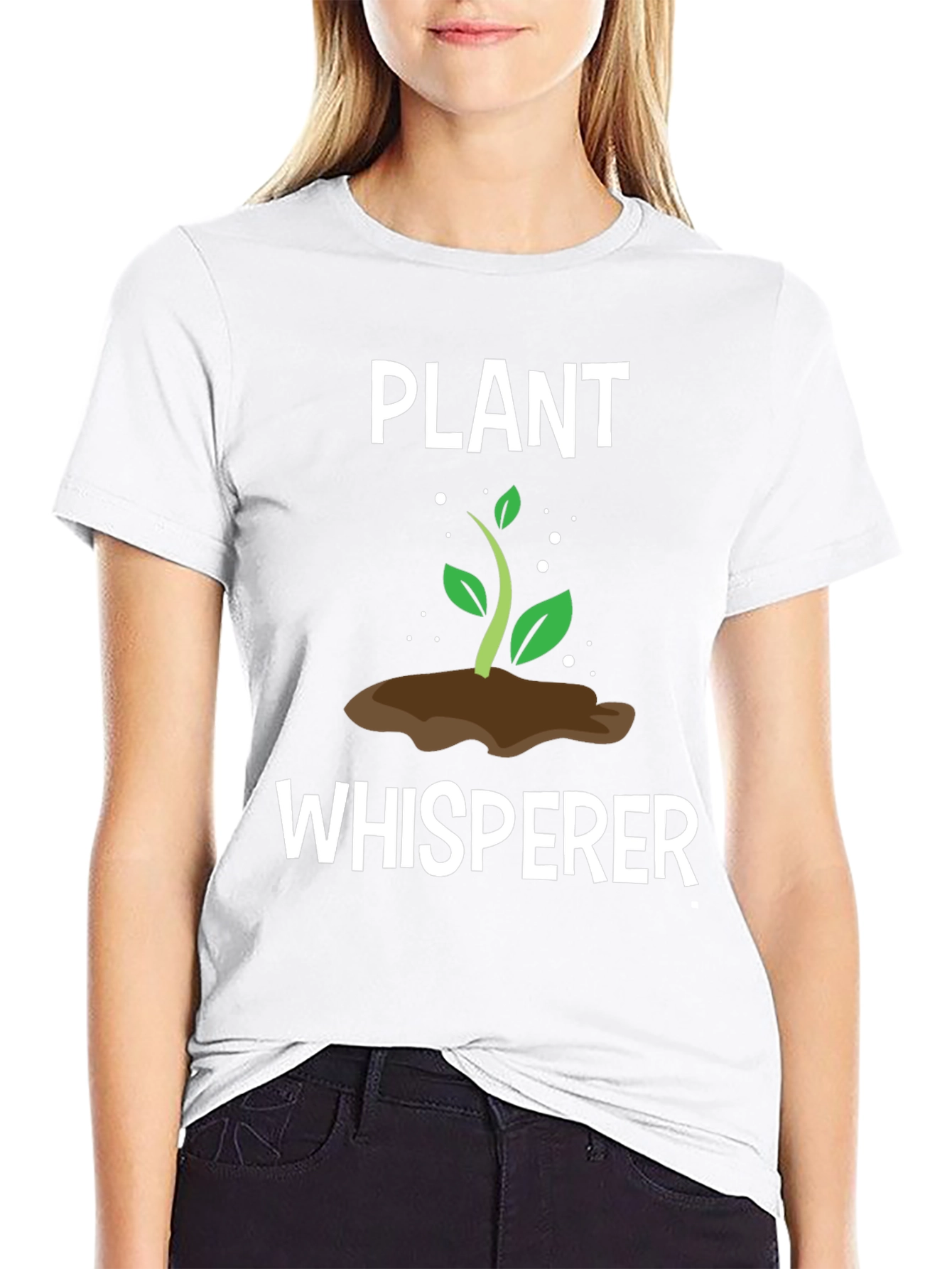 Plant Whisperer Graphic Tee - Black Cotton T-Shirt