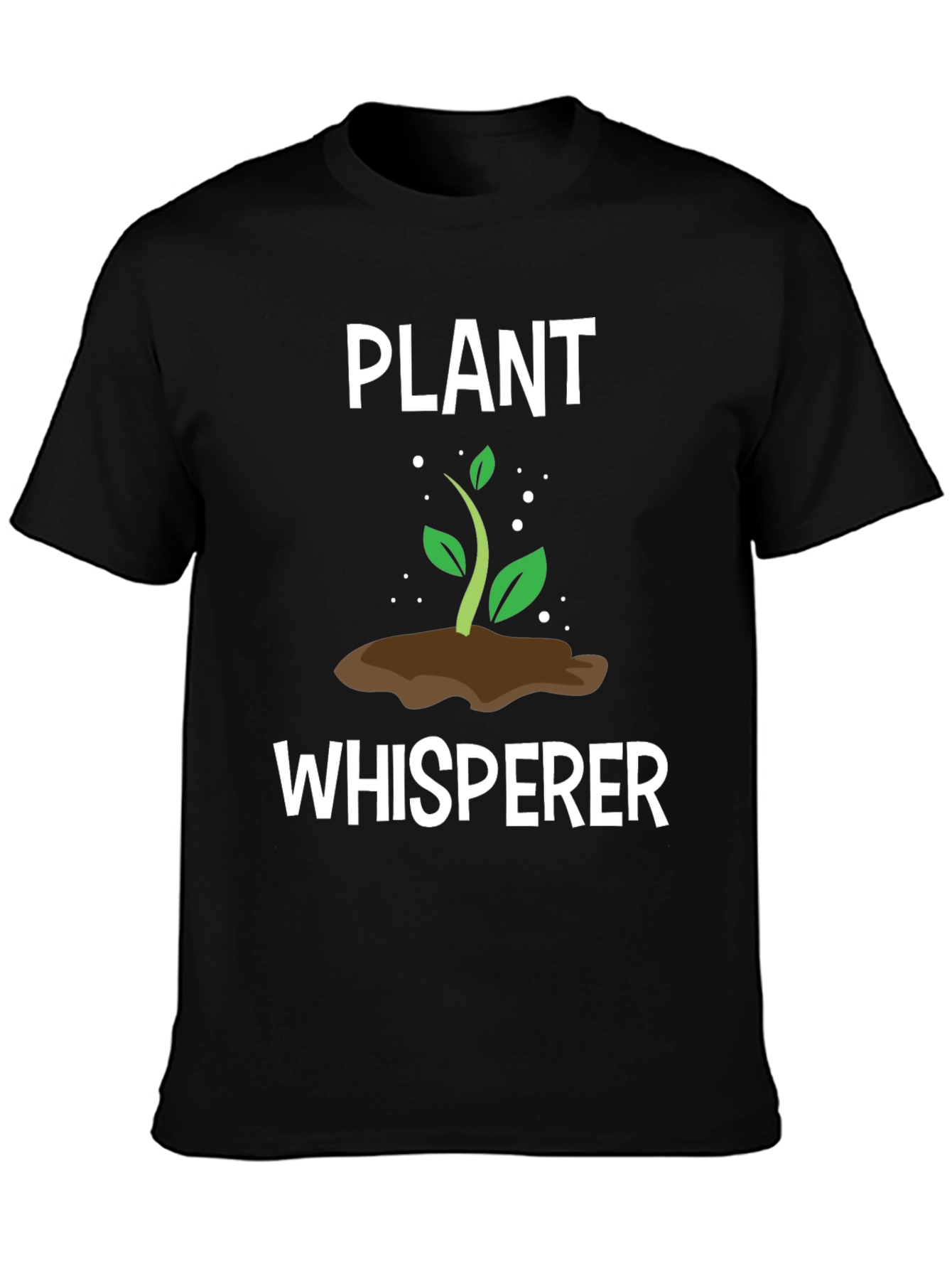 Plant Whisperer Graphic Tee - Black Cotton T-Shirt