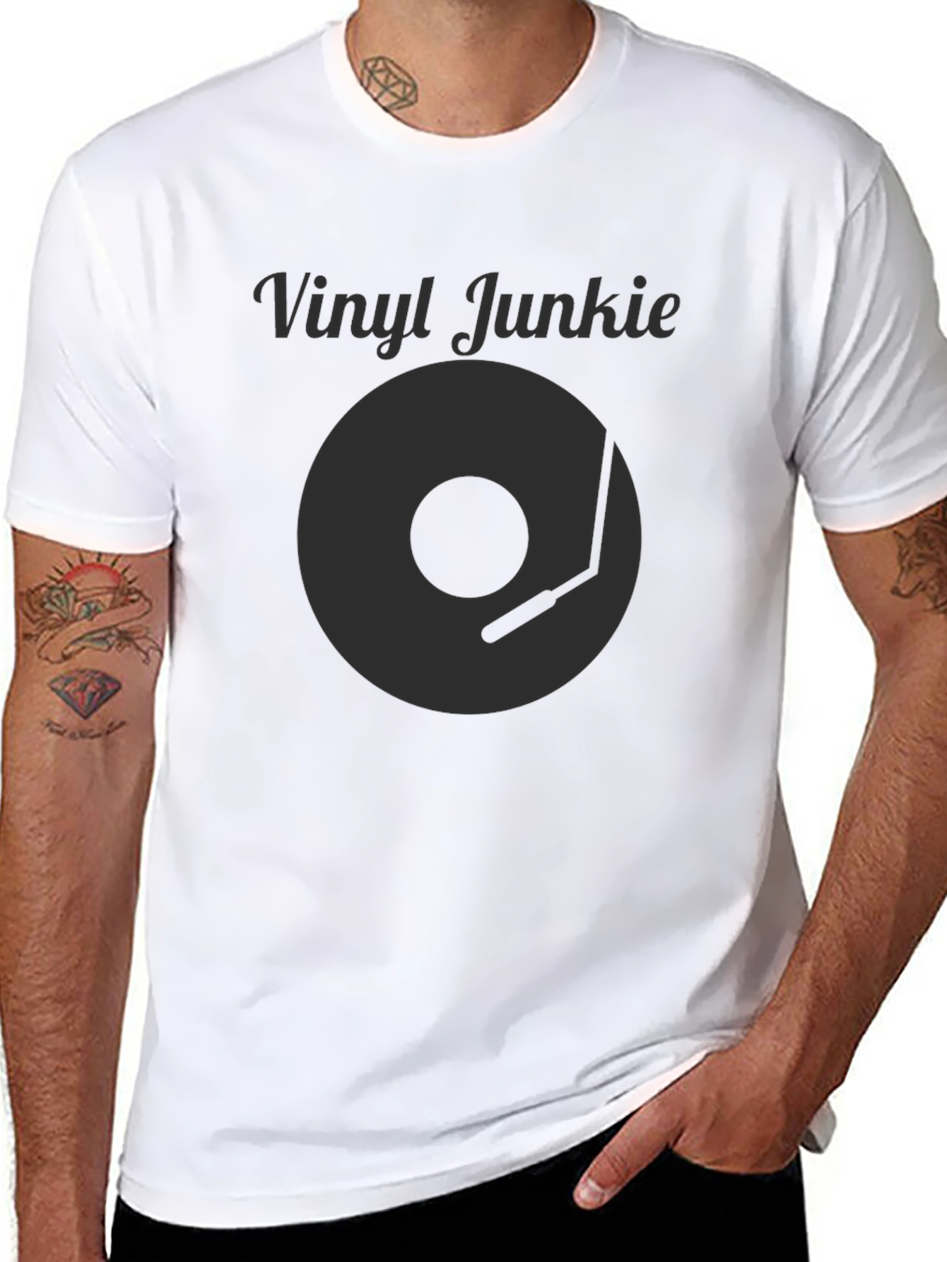 Vinyl Junkie Black T-Shirt