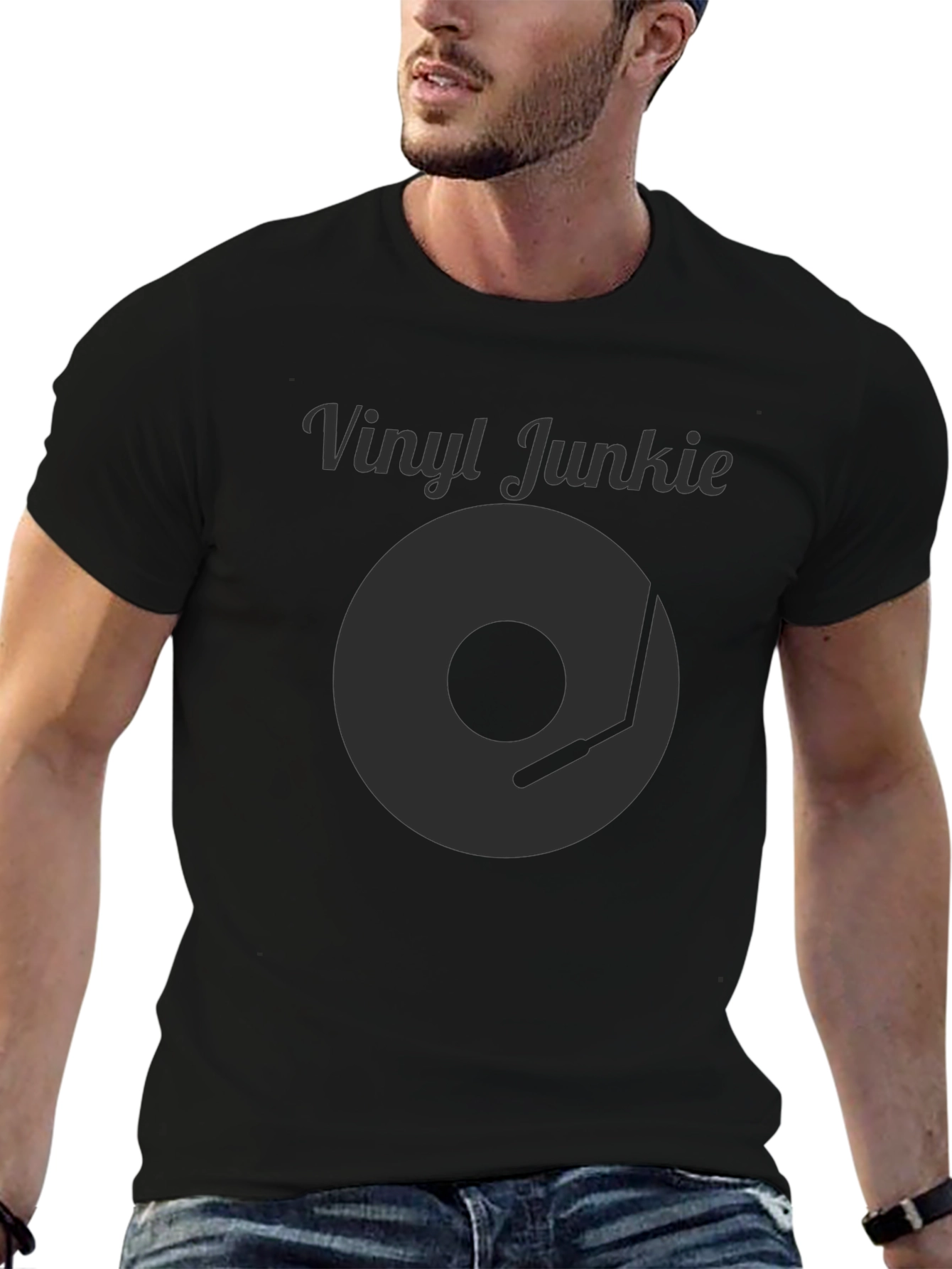 Vinyl Junkie Black T-Shirt