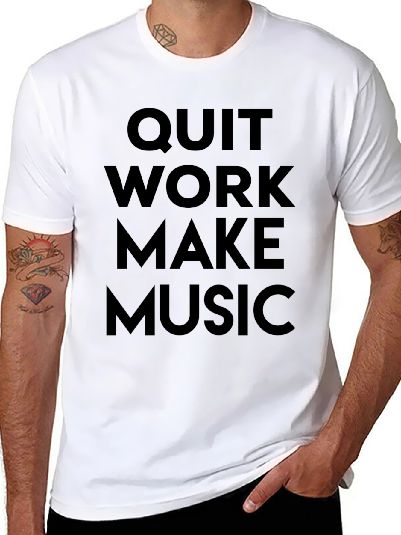 Quit Work Make Music T-Shirt