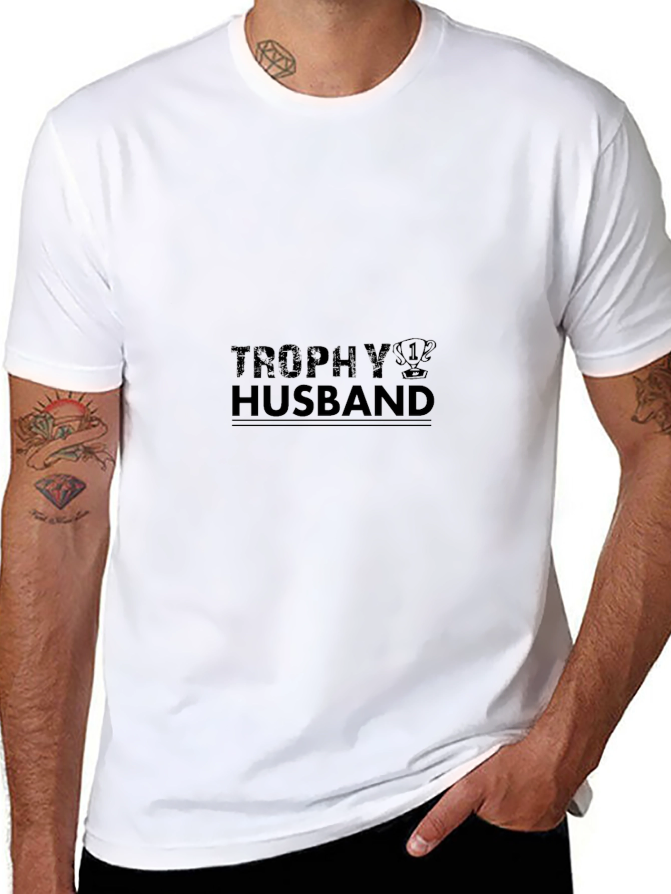 Trophy Husband Graphic Tee - Black