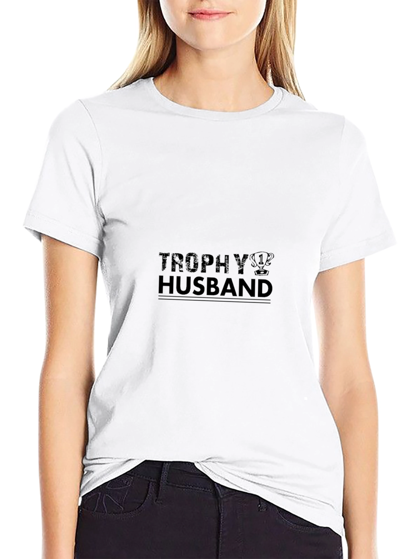 Trophy Husband Graphic Tee - Black
