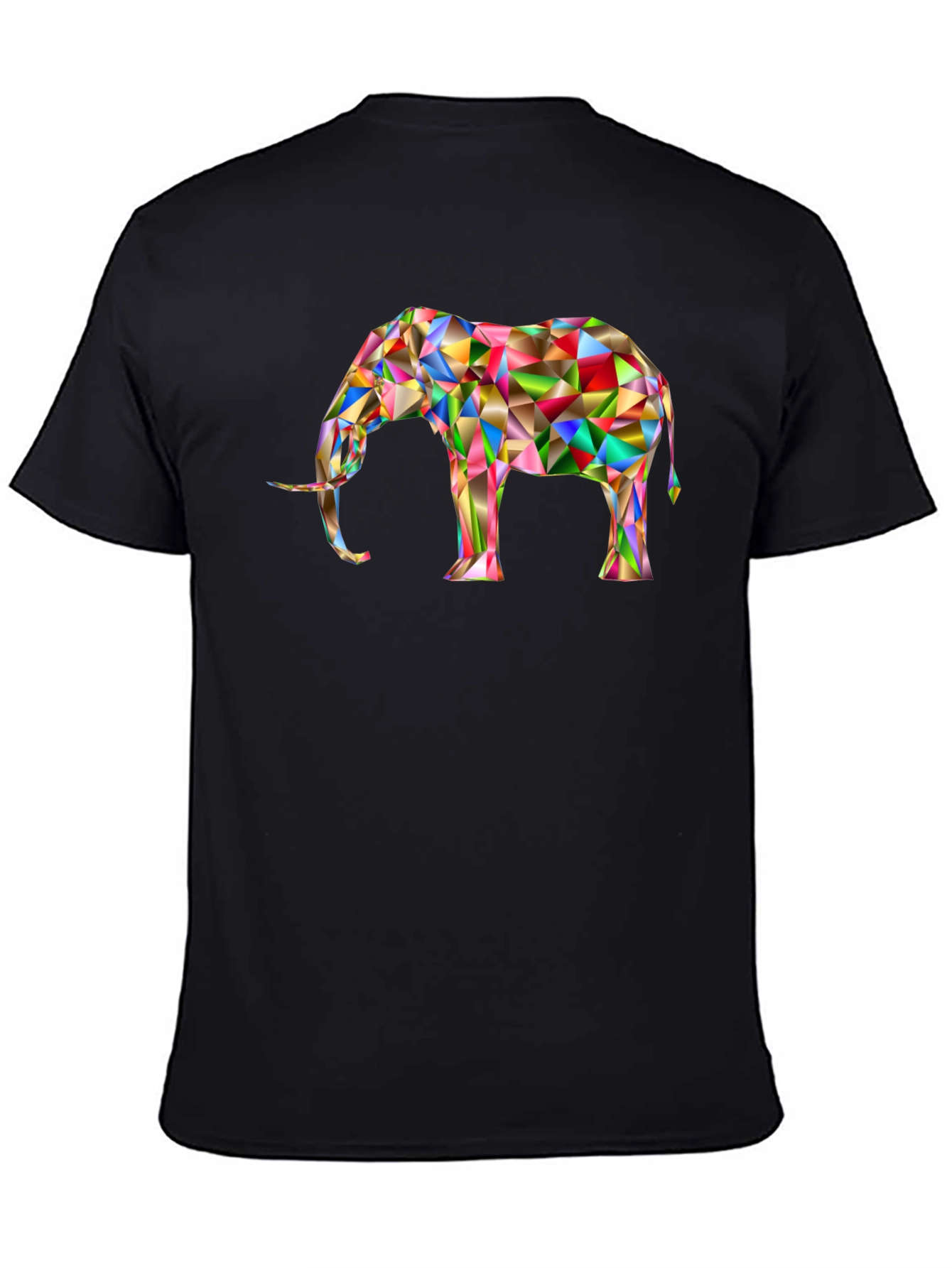 Geometric Elephant Graphic Tee - Modern Art Shirt