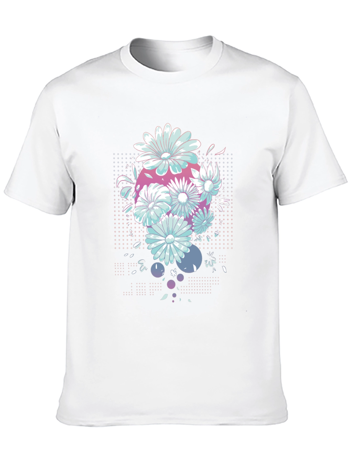 Floral Graphic Tee - Retro Style