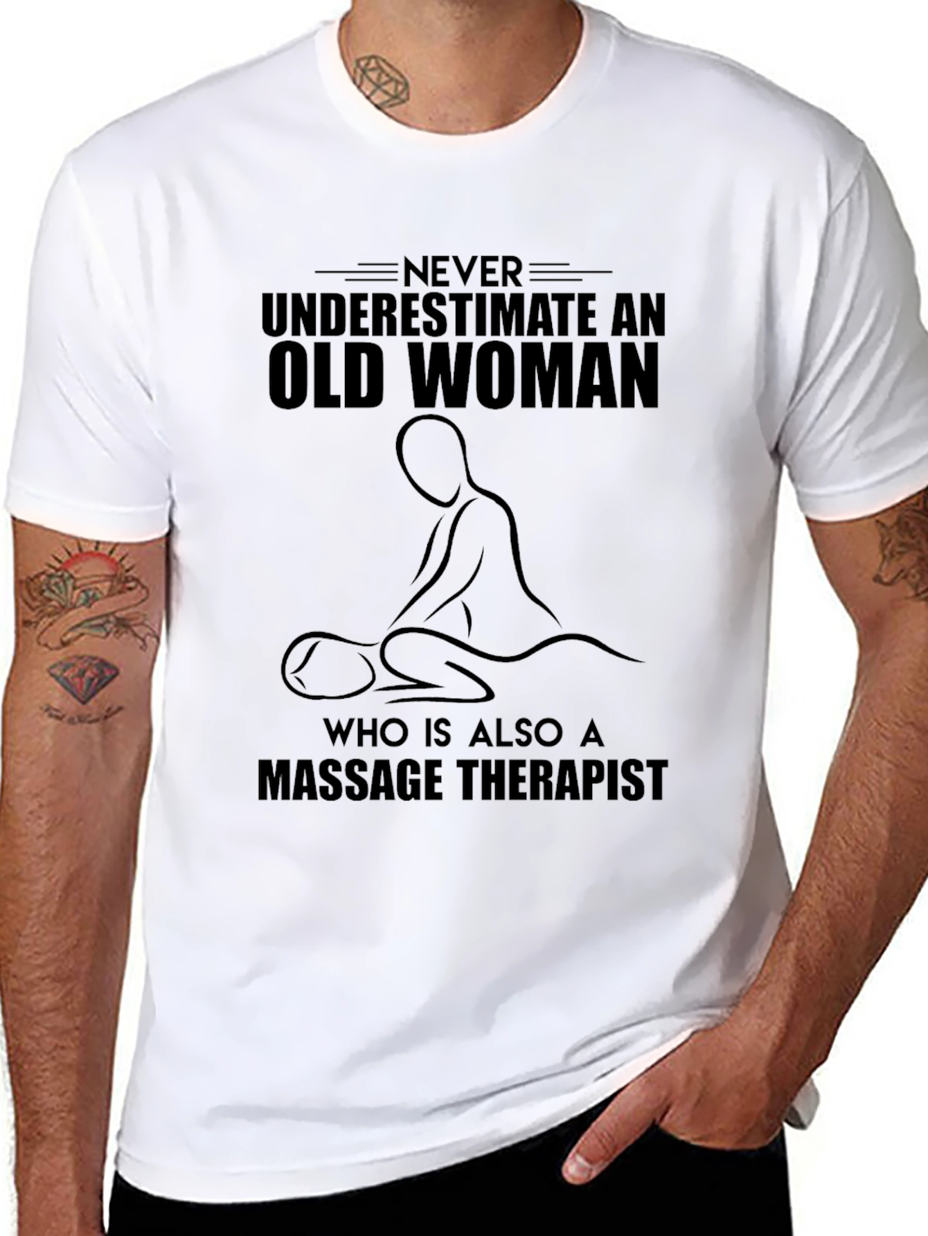 Massage Therapist Old Woman T-Shirt