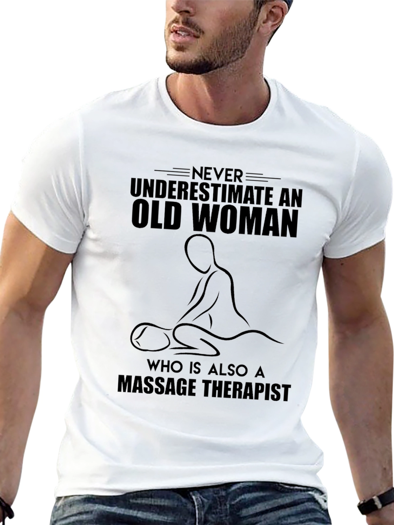 Massage Therapist Old Woman T-Shirt