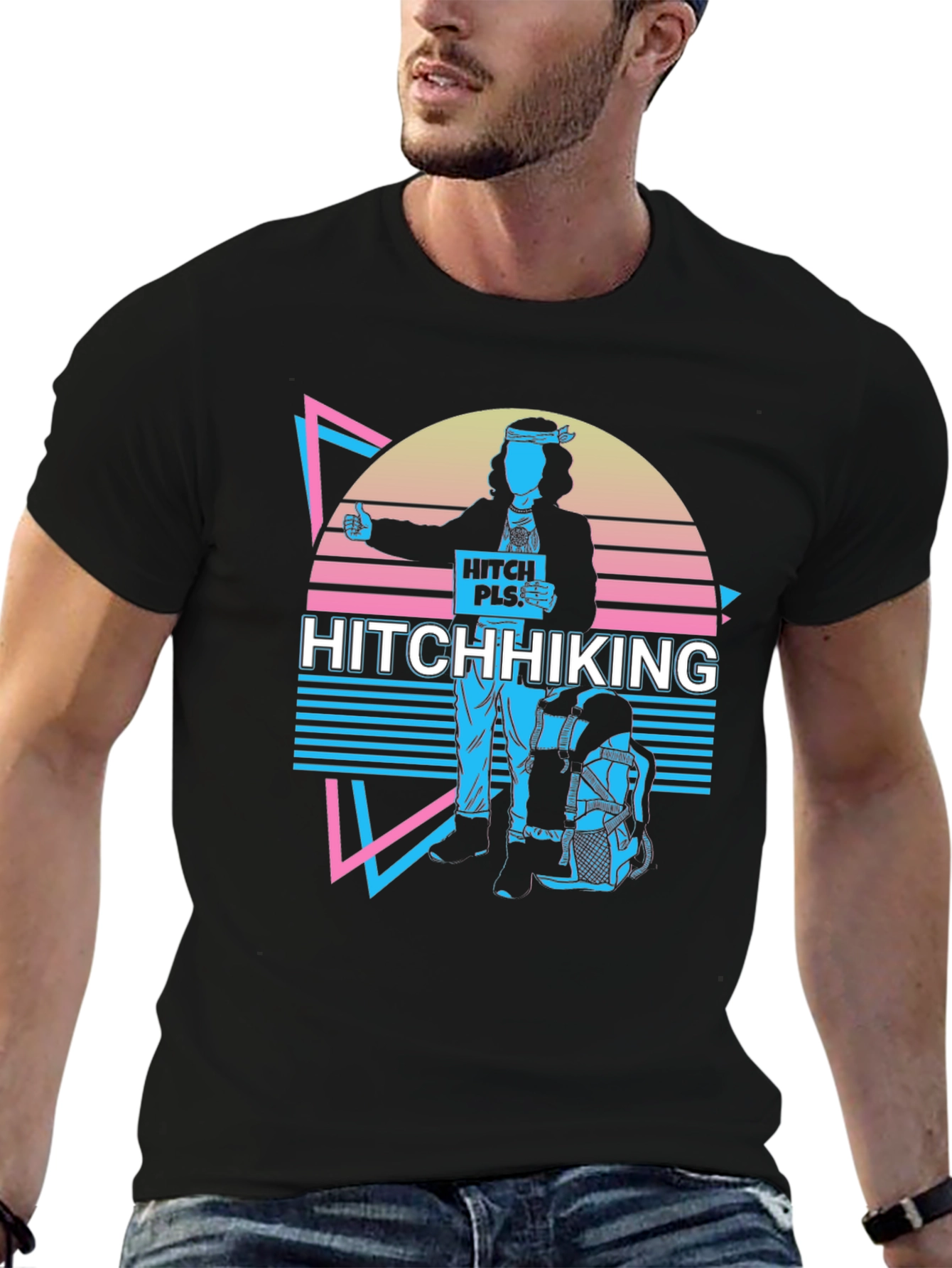 Hitchhiking Retro T-Shirt