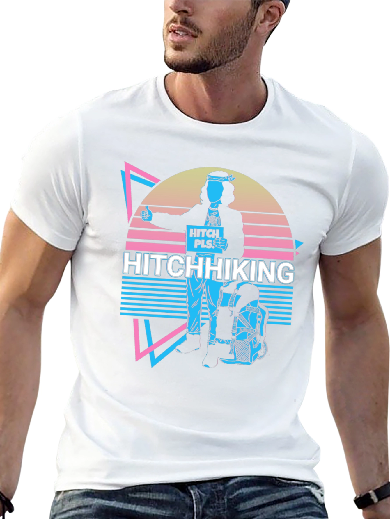 Hitchhiking Retro T-Shirt