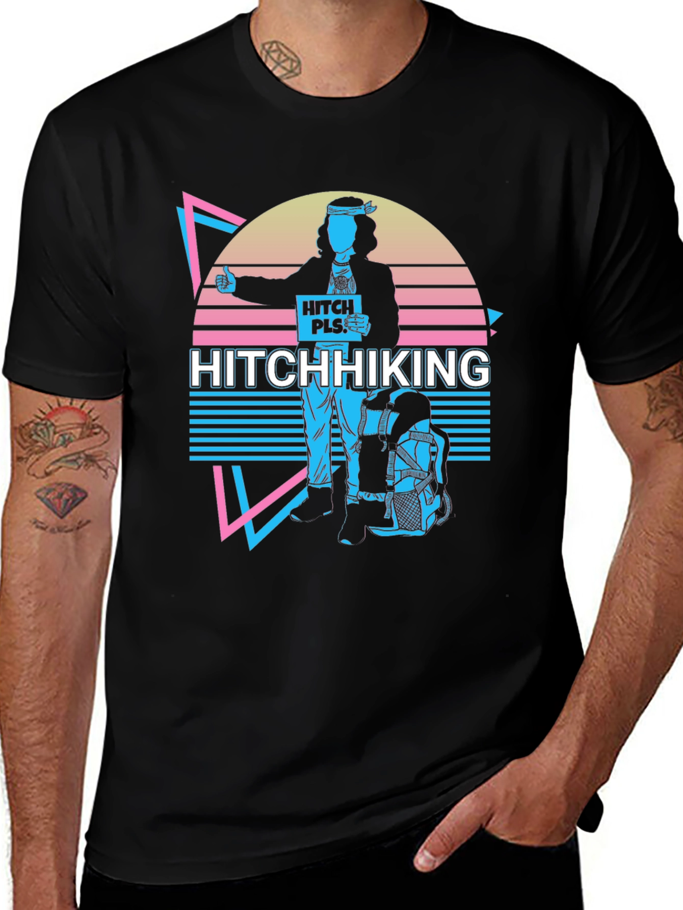 Hitchhiking Retro T-Shirt