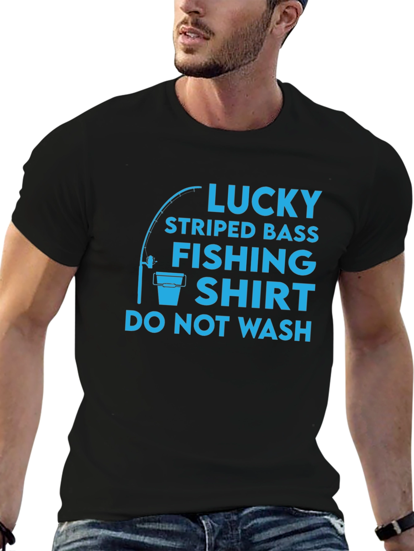 Lucky Striped Bass Fishing Shirt - Funny Angler Tee