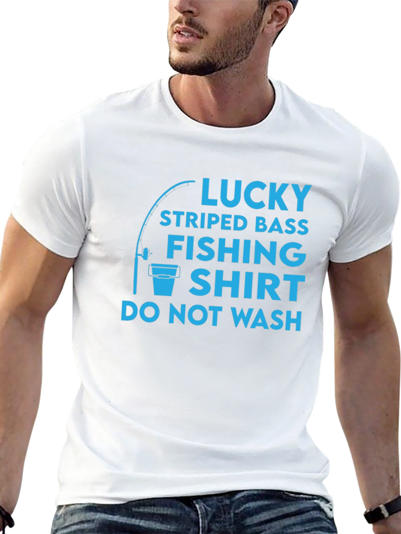 Lucky Striped Bass Fishing Shirt - Funny Angler Tee