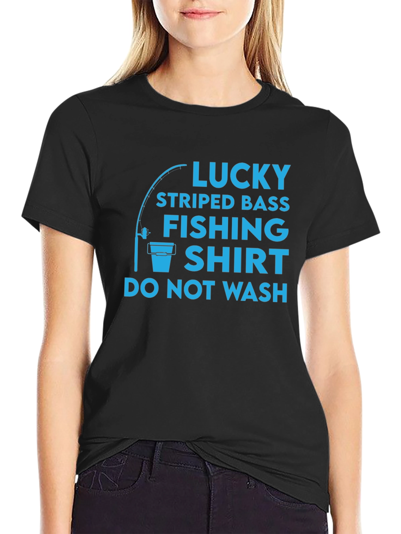 Lucky Striped Bass Fishing Shirt - Funny Angler Tee