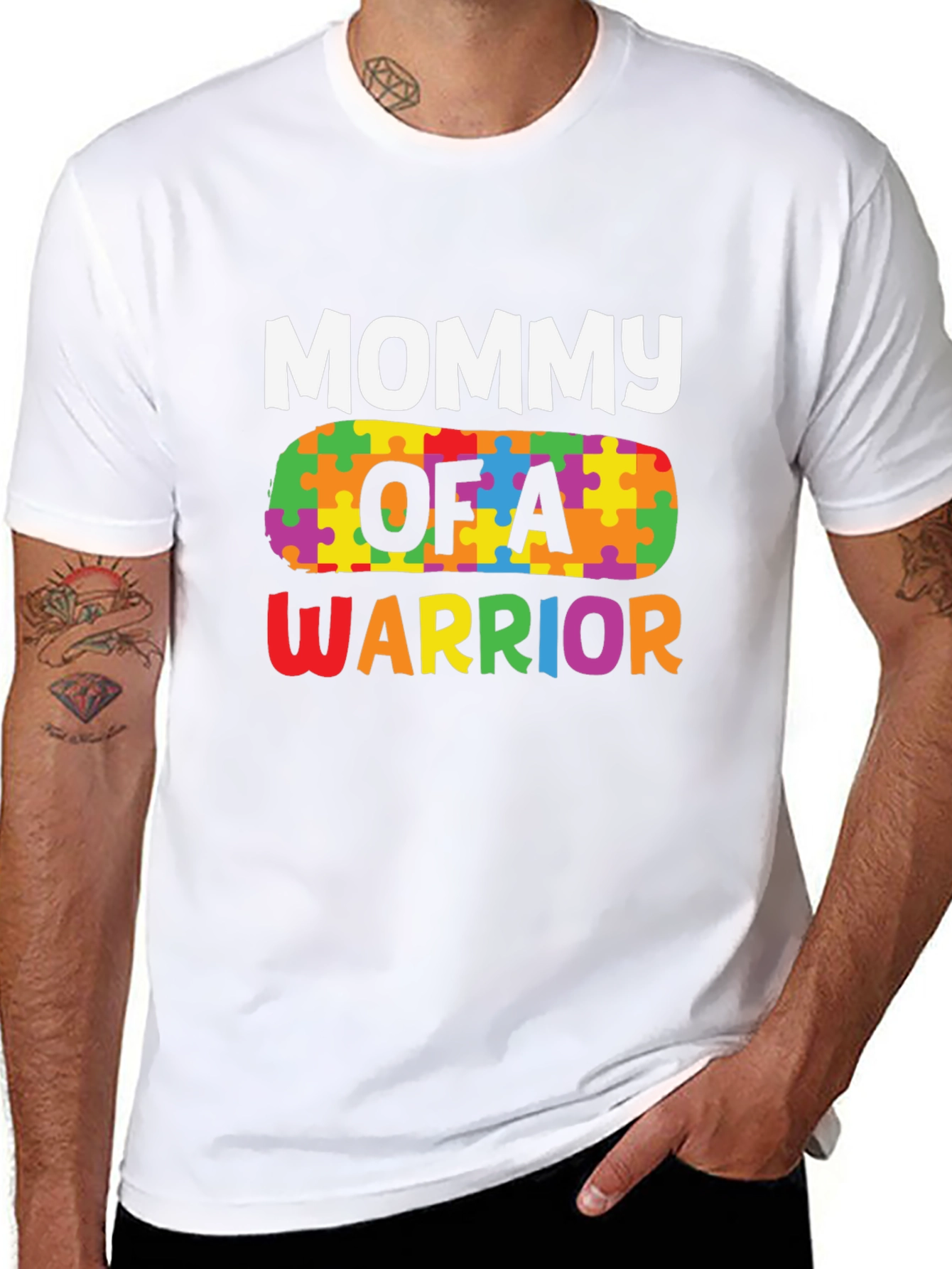 Mommy of a Warrior Autism Awareness T-Shirt