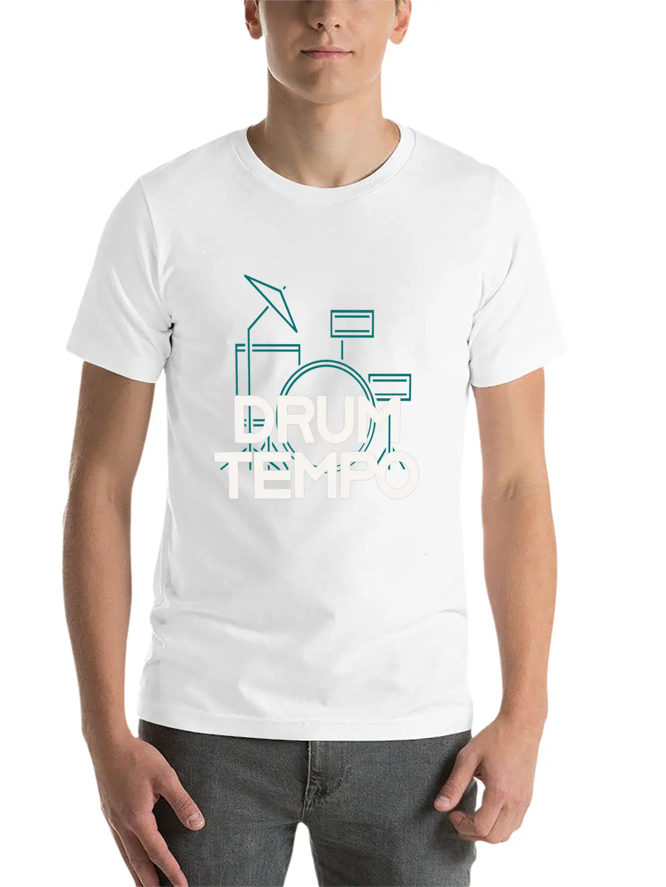 "DRUM TEMPO" Performance Design T-shirt Comfortable Minimalist Graphic Tee – Summer Style Essential